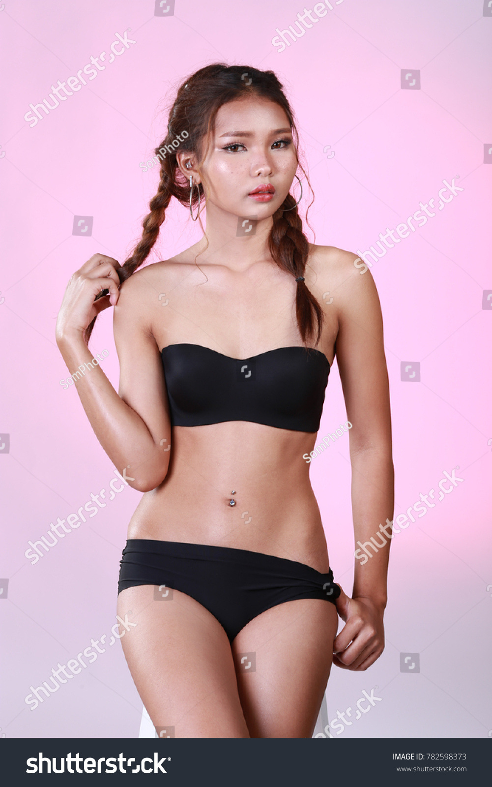 Can pig tail bikini models were visited Pig tail bikini models can