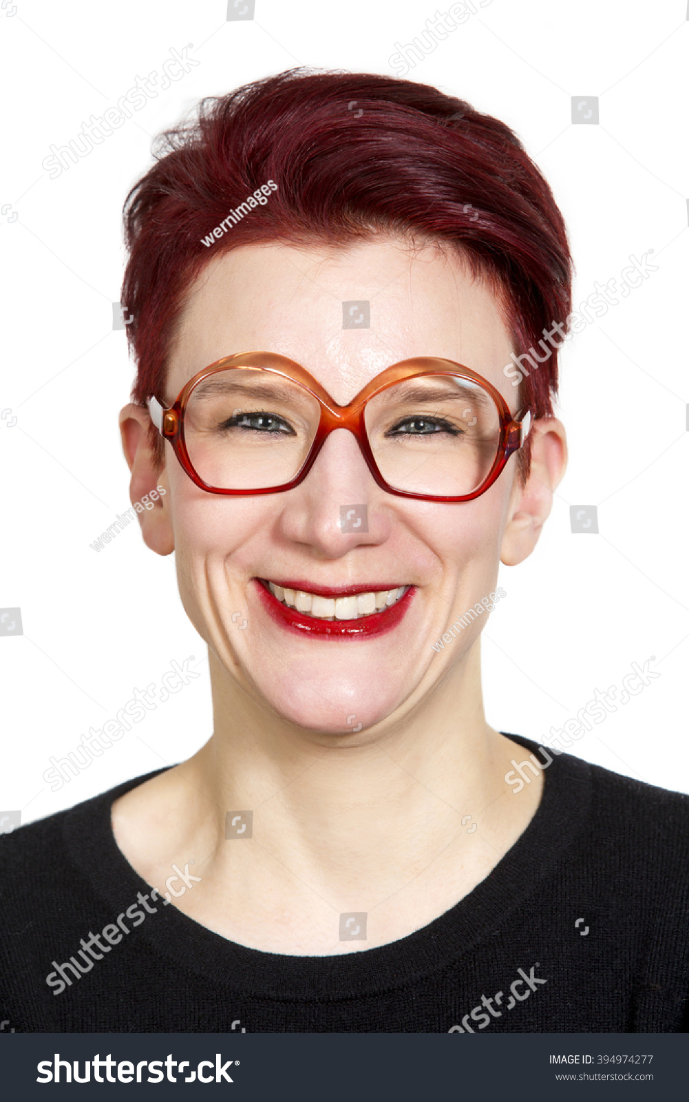 portrait-smiling-redhaired-woman-big-glasses-stock-photo-394974277