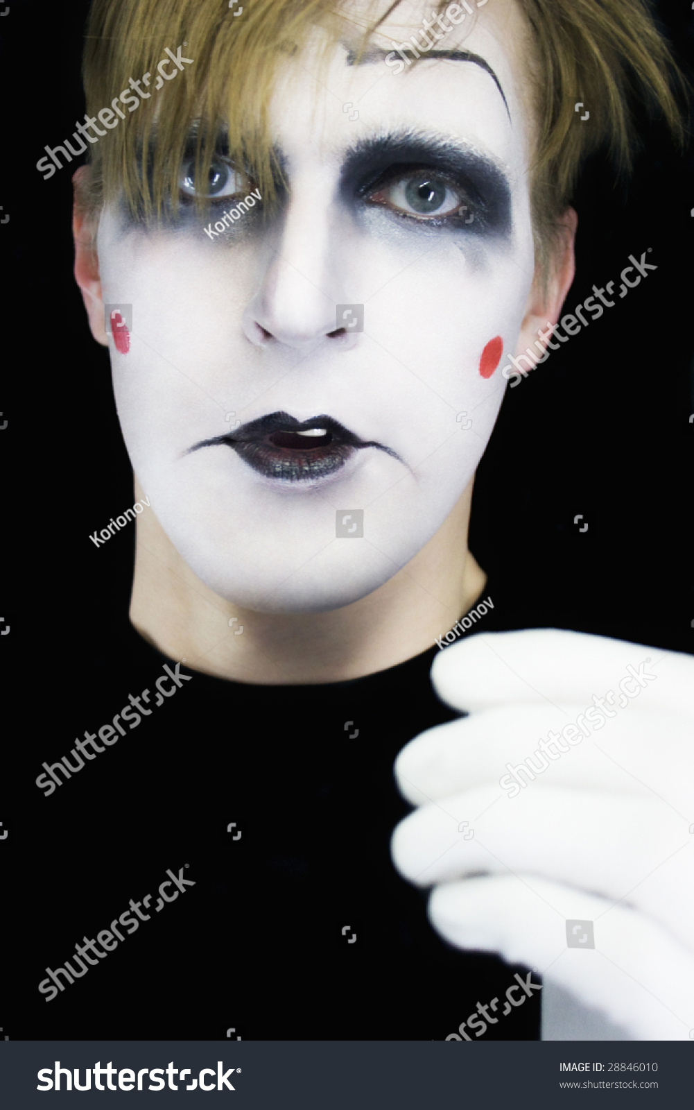 Portrait Of The Mime In Gothic Style Stock Photo 28846010 : Shutterstock