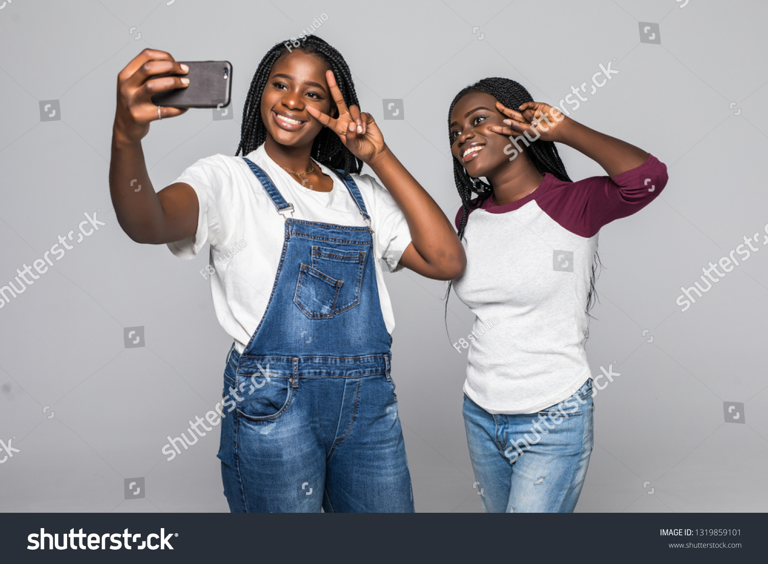 Portrait Two African Young Girls Taking Stock Photo (Edit Now) 1319859101