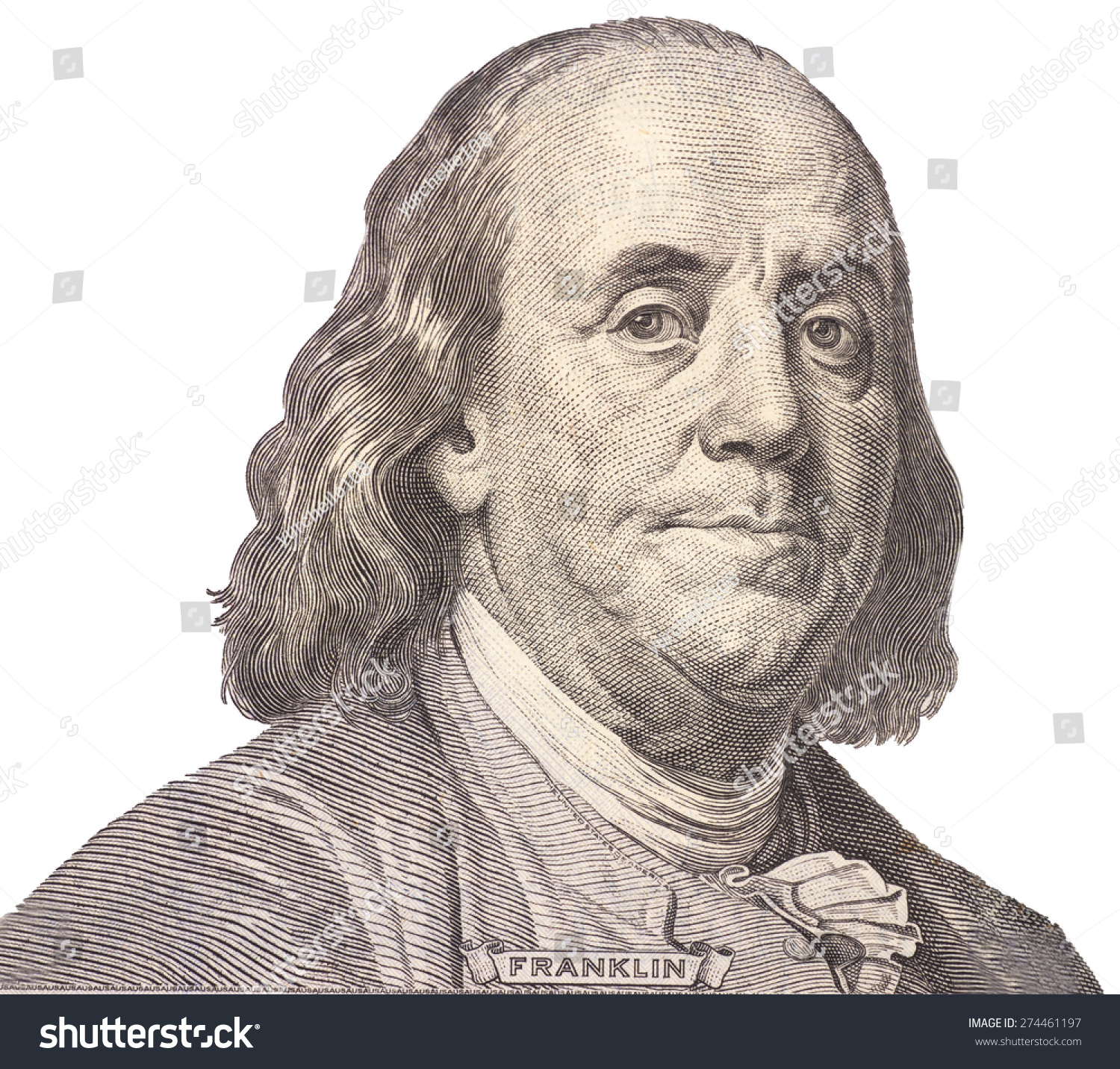 Portrait Of U.S. President Benjamin Franklin Stock Photo 274461197 ...