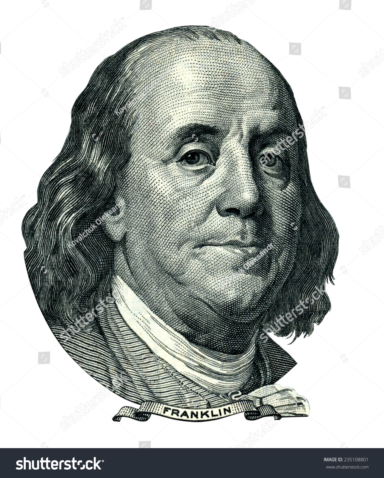 Portrait Us Statesman Inventor Diplomat Benjamin Stock Photo (Edit Now ...