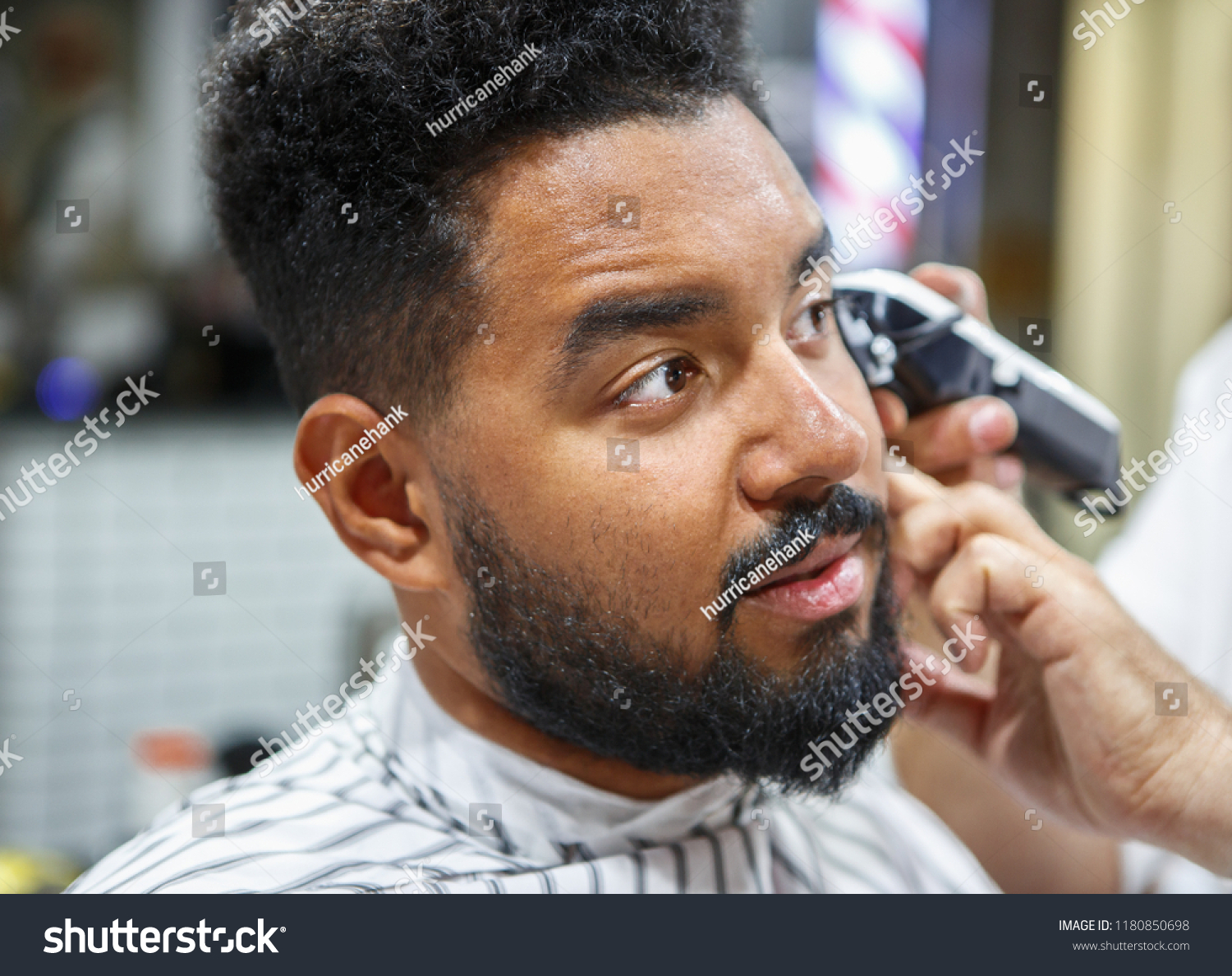 Portrait Unshaven Black Man Getting New Stock Photo Edit Now