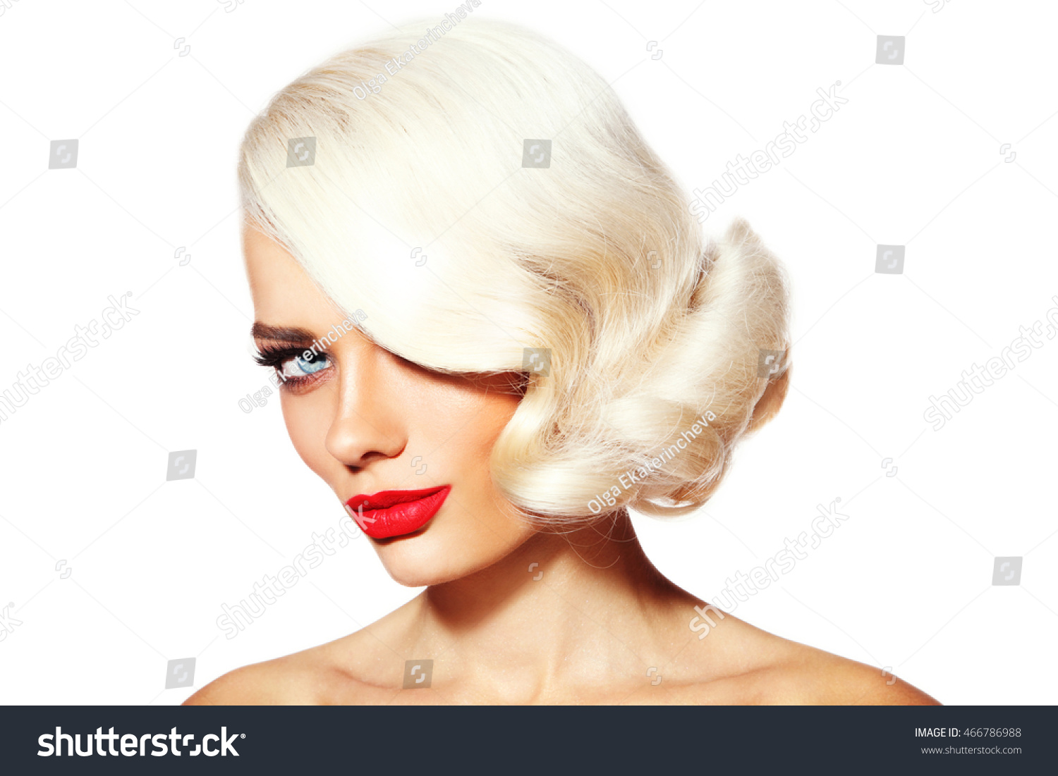 Portrait Young Beautiful Platinum Blonde Tanned Stock Photo Edit