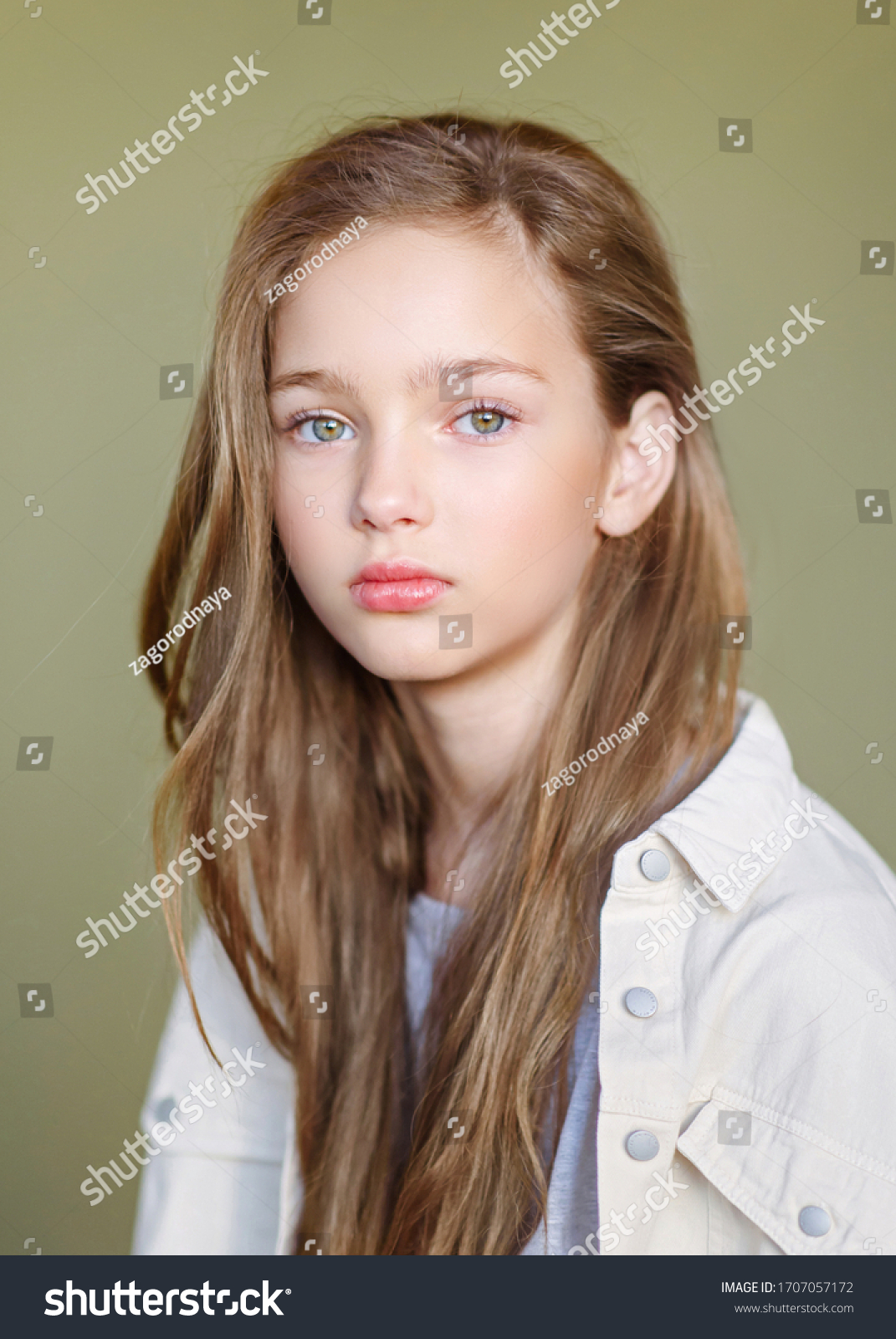 Portrait Young Model Girl Studio Stock Photo By ©zagorodnaya 364211196