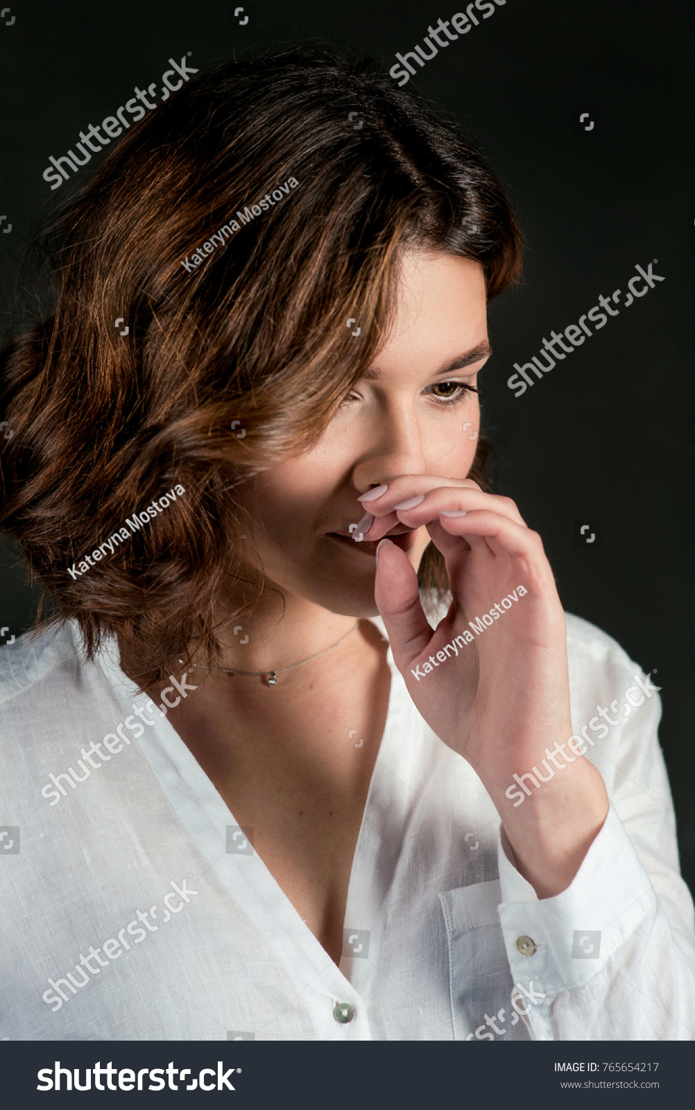 Portraite Young Beautiful Sad Woman Actress Stock Photo Edit Now