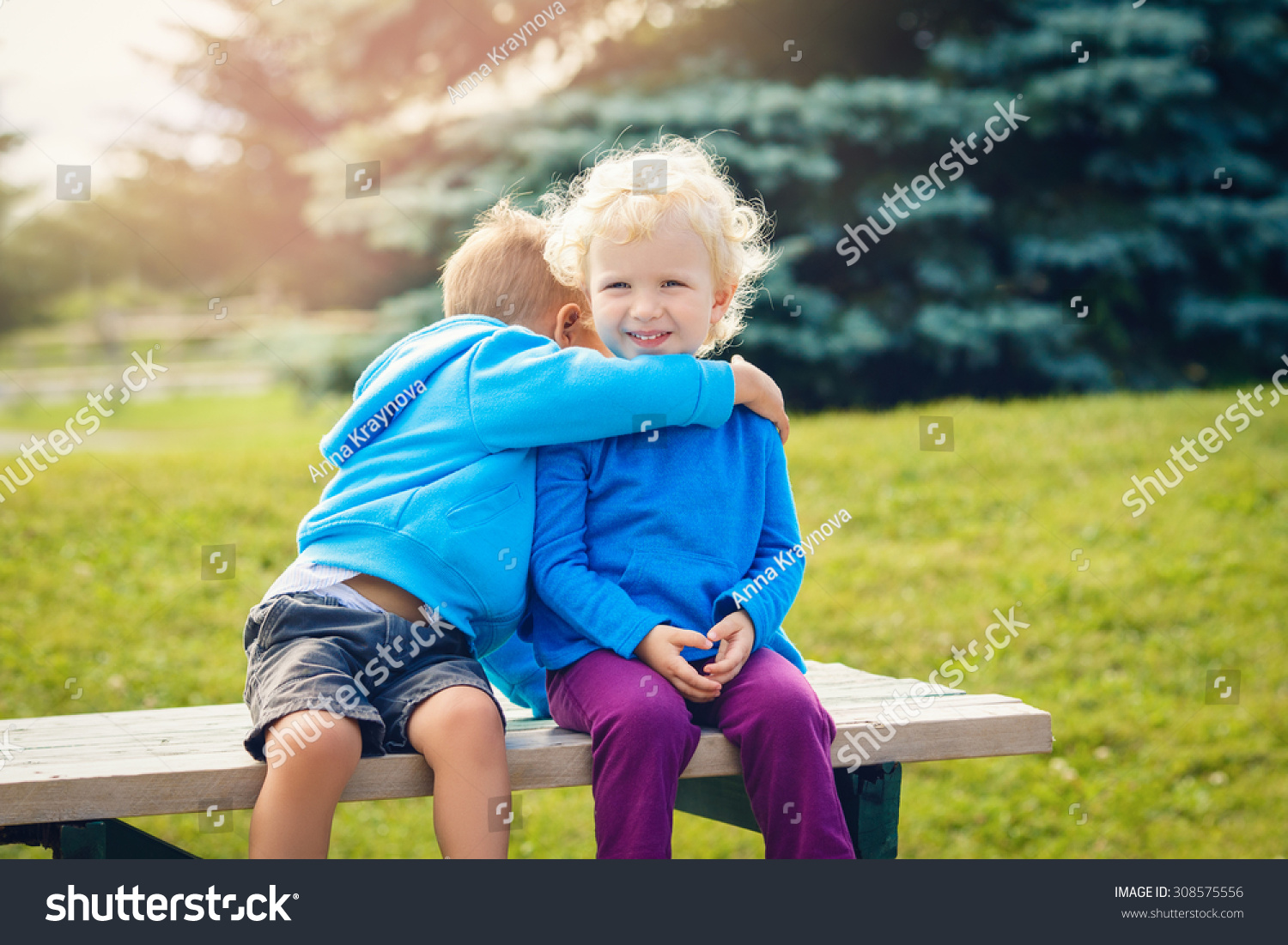 Portraits Of Caucasian Cute Boy And Girl Friends Laughing Talking ...