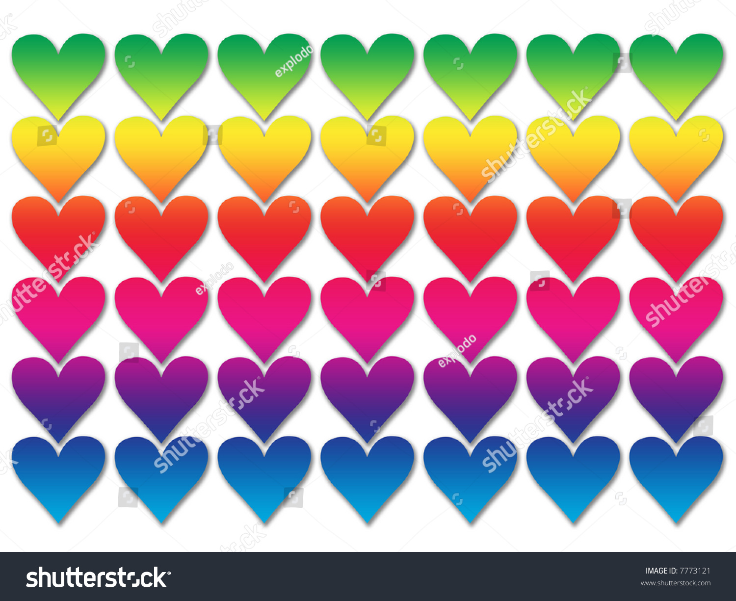 Postcard On Valentine'S Day In Rainbow Colors Stock Photo 7773121 ...