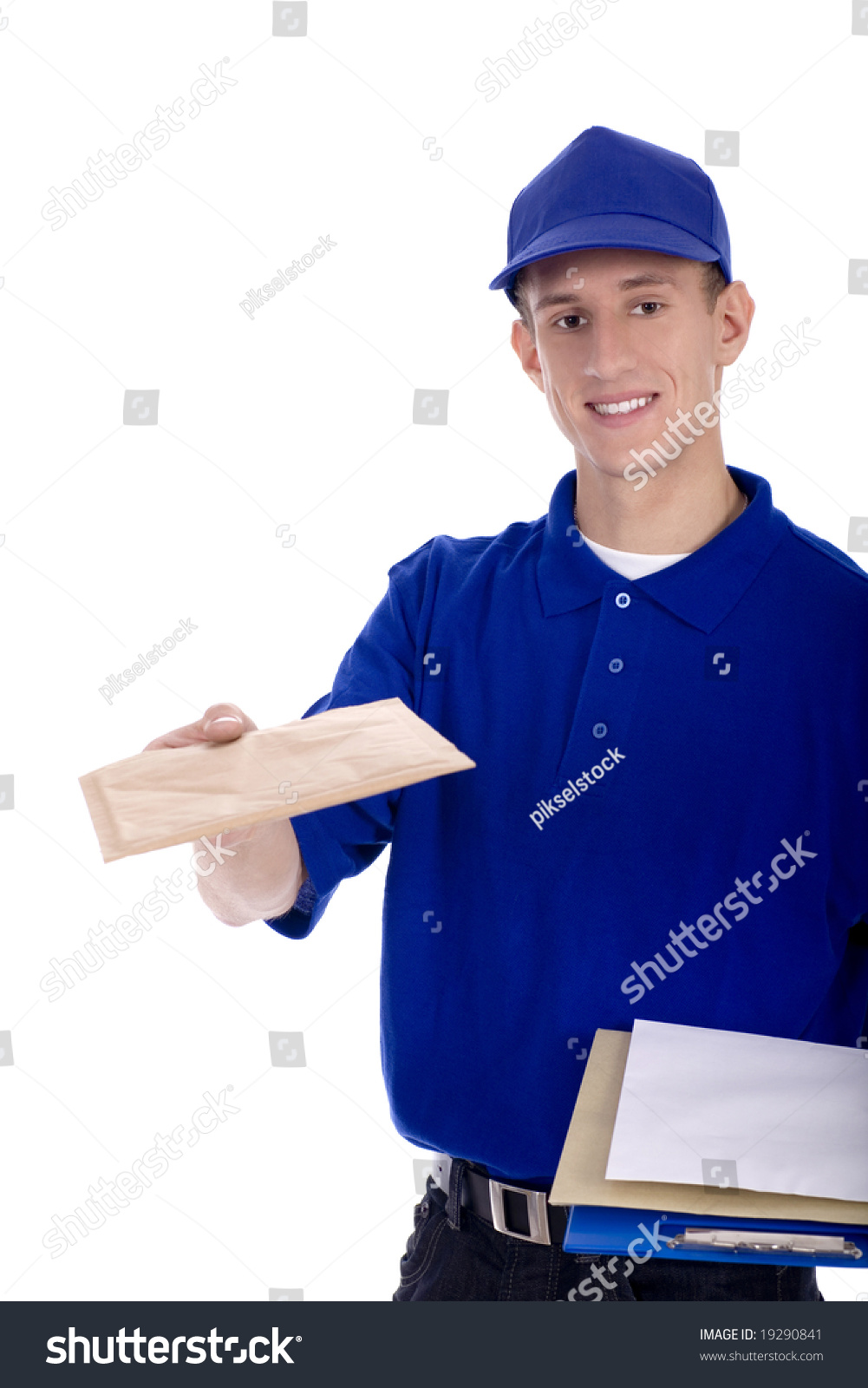 Postman Delivering Mail Stock Photo 19290841 - Shutterstock