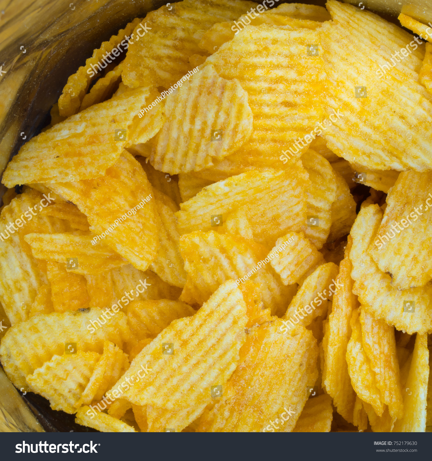 Potato Chip Bag Snack Background Eat Stock Photo Edit Now 752179630