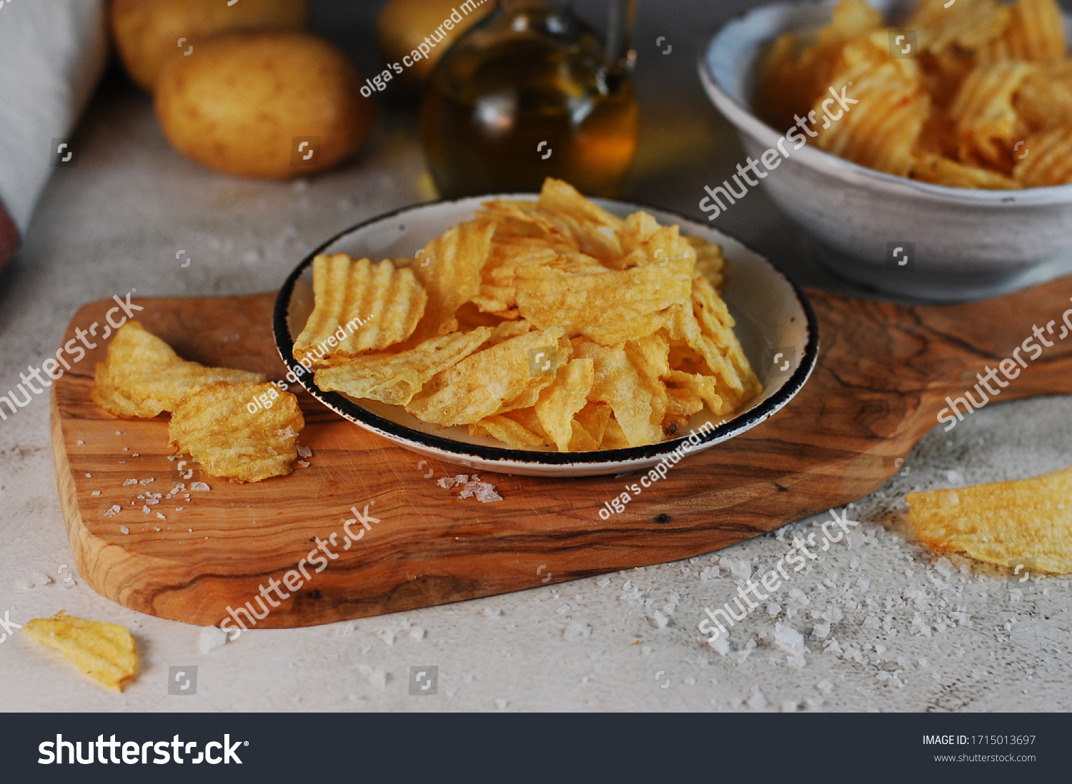Potato Chips Junk Food Crunchy Chips Stock Photo 1715013697 | Shutterstock
