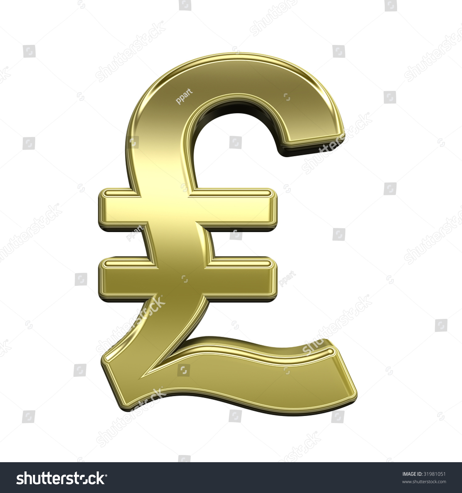 Pound Sign Shiny Gold Alphabet Set Stock Illustration 31981051