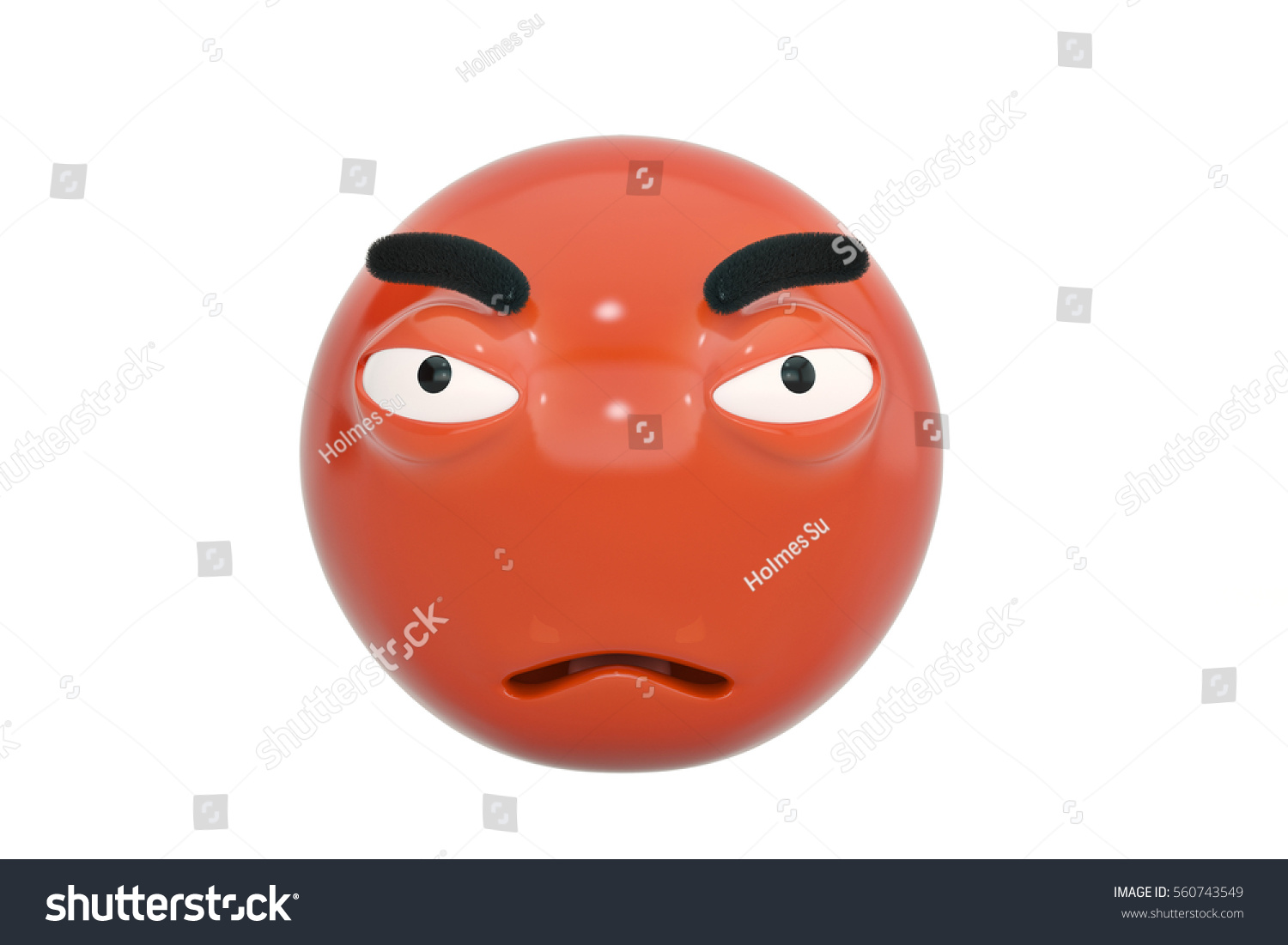 Pouting Face Emoticon3d Illustration Ilustrações Stock 560743549 Shutterstock 3672