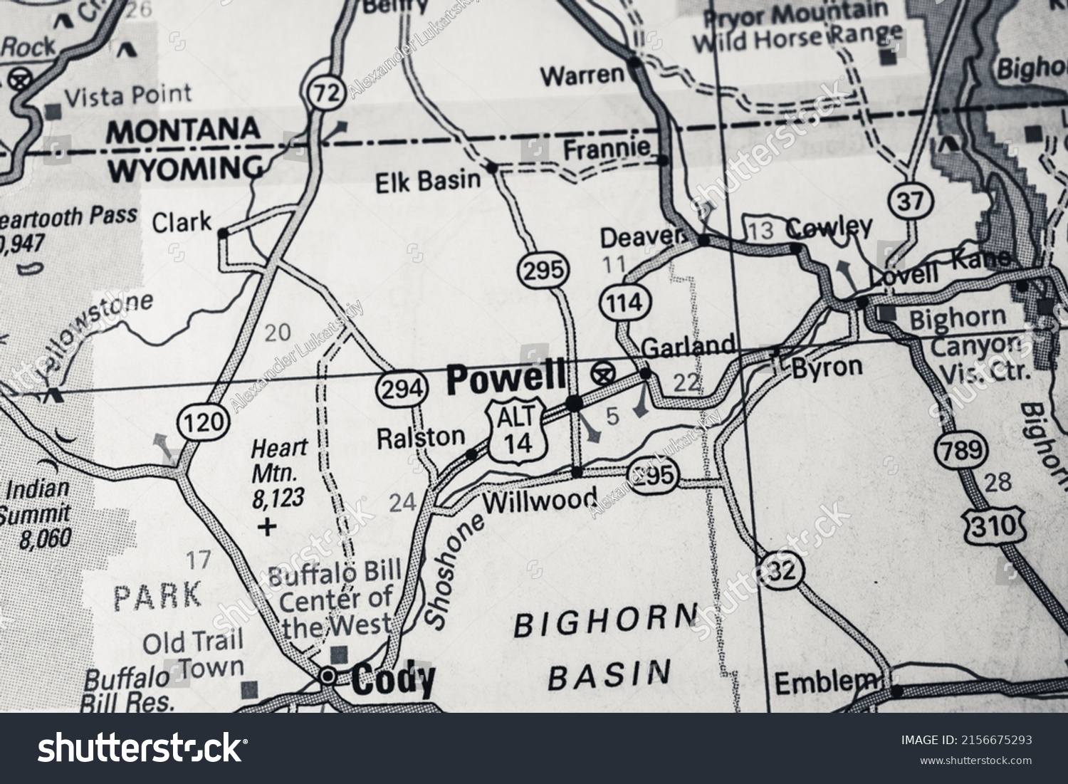 Stock Photo Powell On The Usa Map 2156675293 