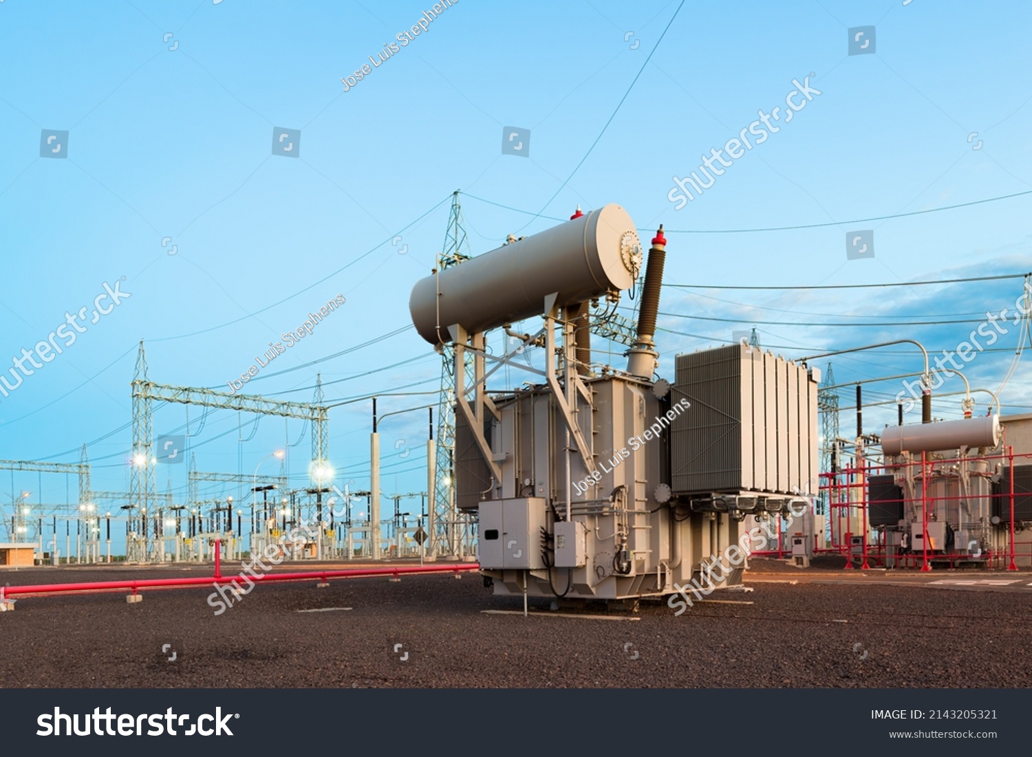 Power Transformer High Voltage Electrical Outdoor Stock Photo ...