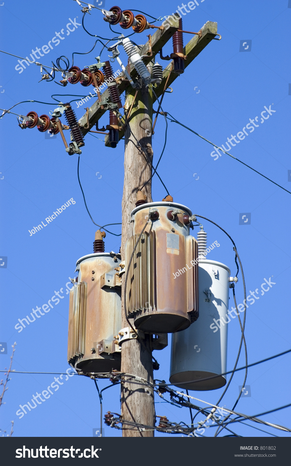 Power Transformer On A Pole Stock Photo 801802 : Shutterstock