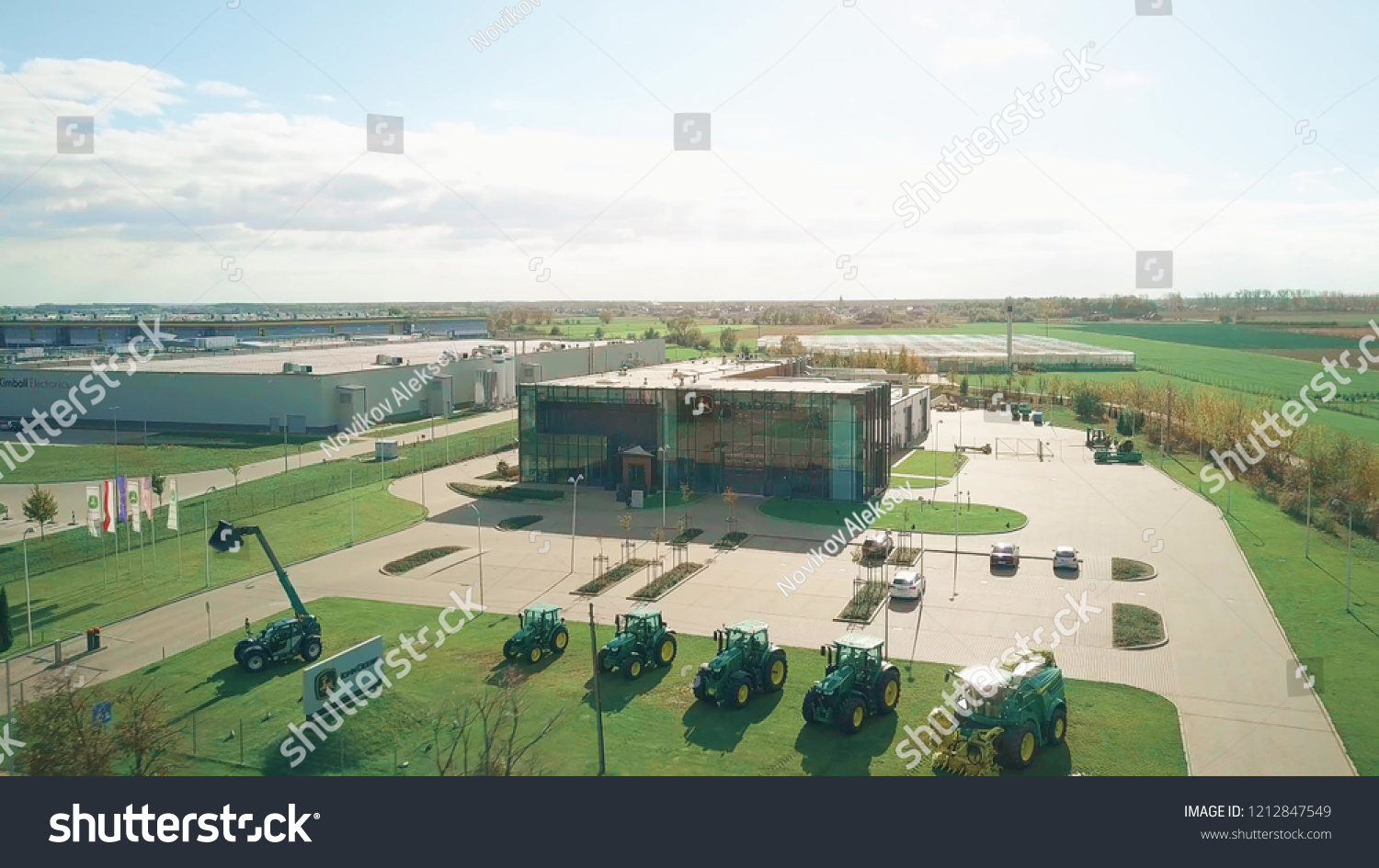 147 John Deere Dealership Images Stock Photos Vectors Shutterstock   Stock Photo Poznan Poland October Aerial View Of John Deere Agricultural Machinery Dealership 1212847549 