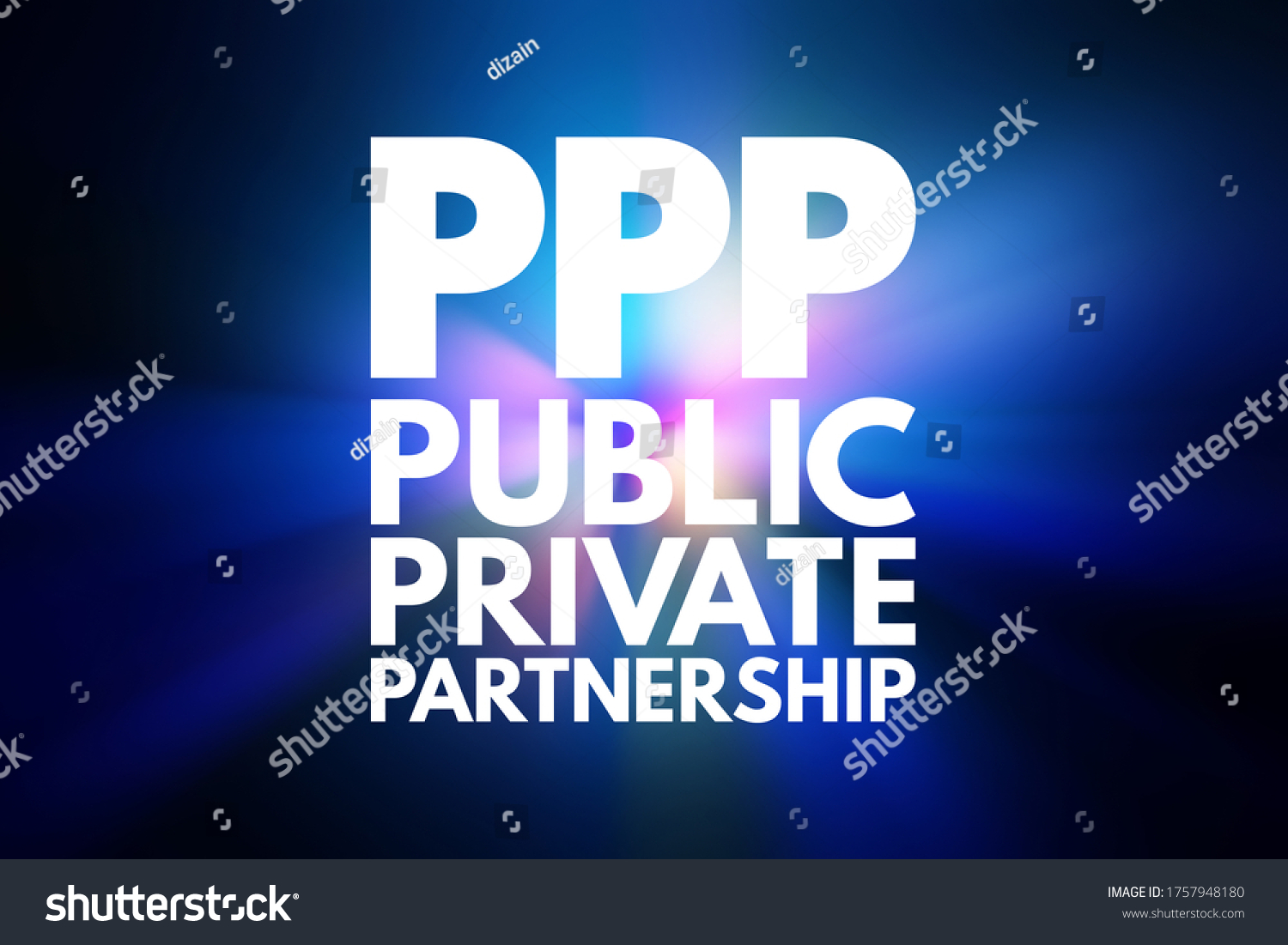 Ppp Public Private Partnership Acronym Business Stock Illustration ...