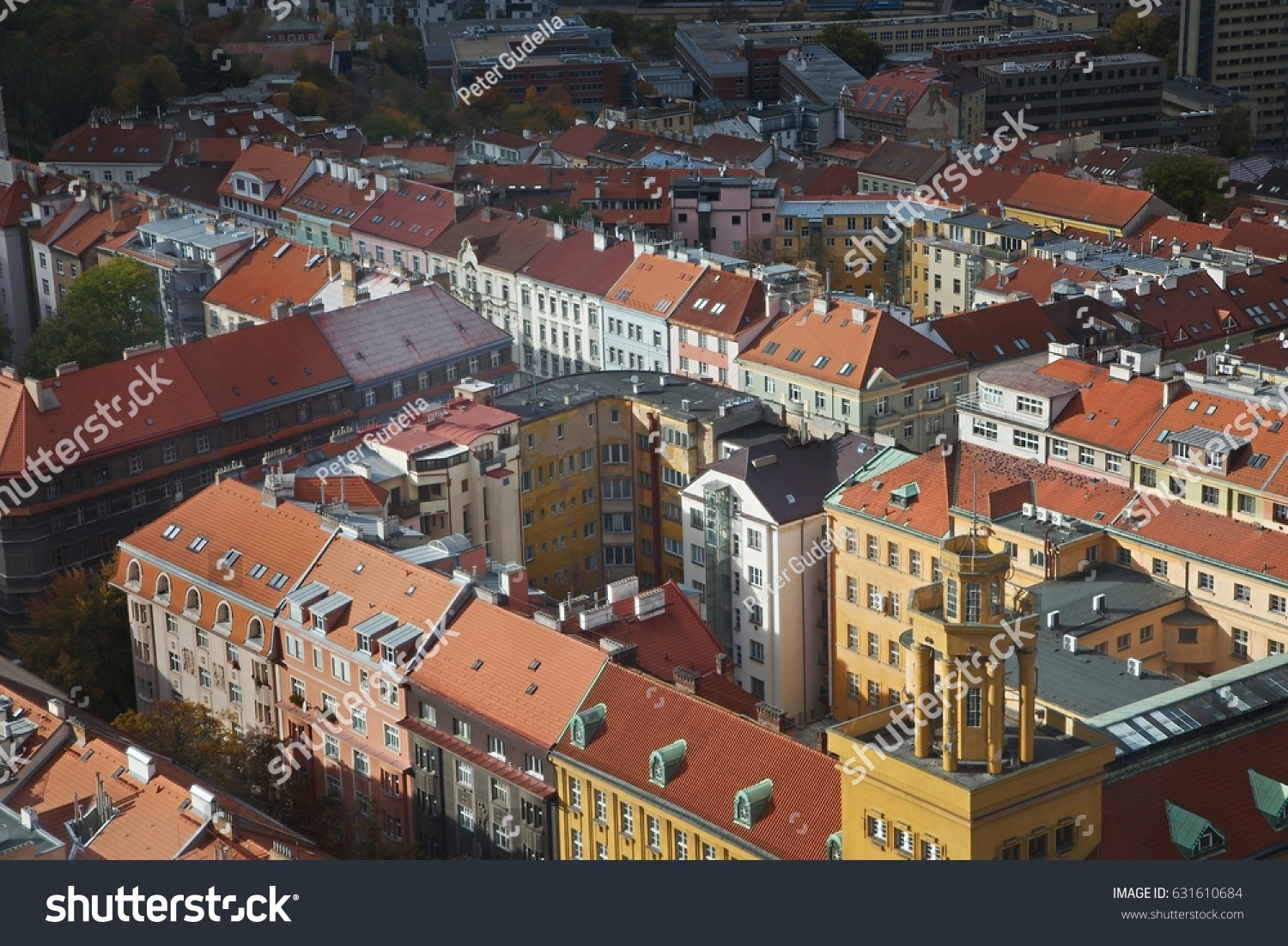  Gray Classic  Template Design Featuring Prague Aerial View