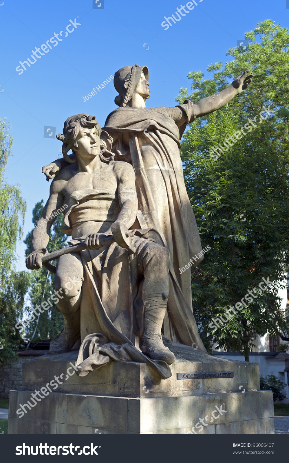 Prague - July 9: Famous Sculpture 'Premysl A Libuse' From Artist Josef ...