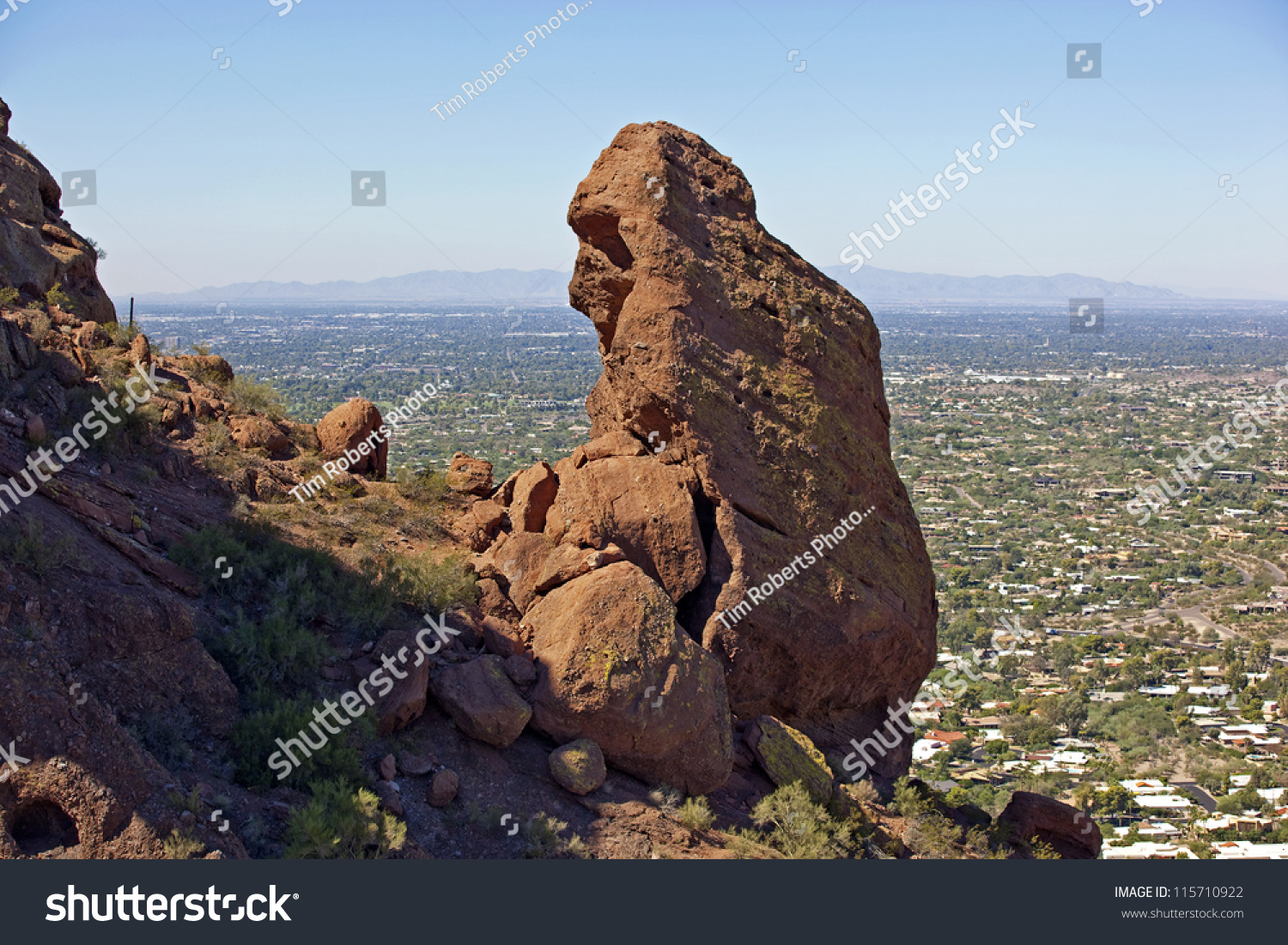 Praying Monk Rock Formation On Camelback Stock Photo 115710922 ...