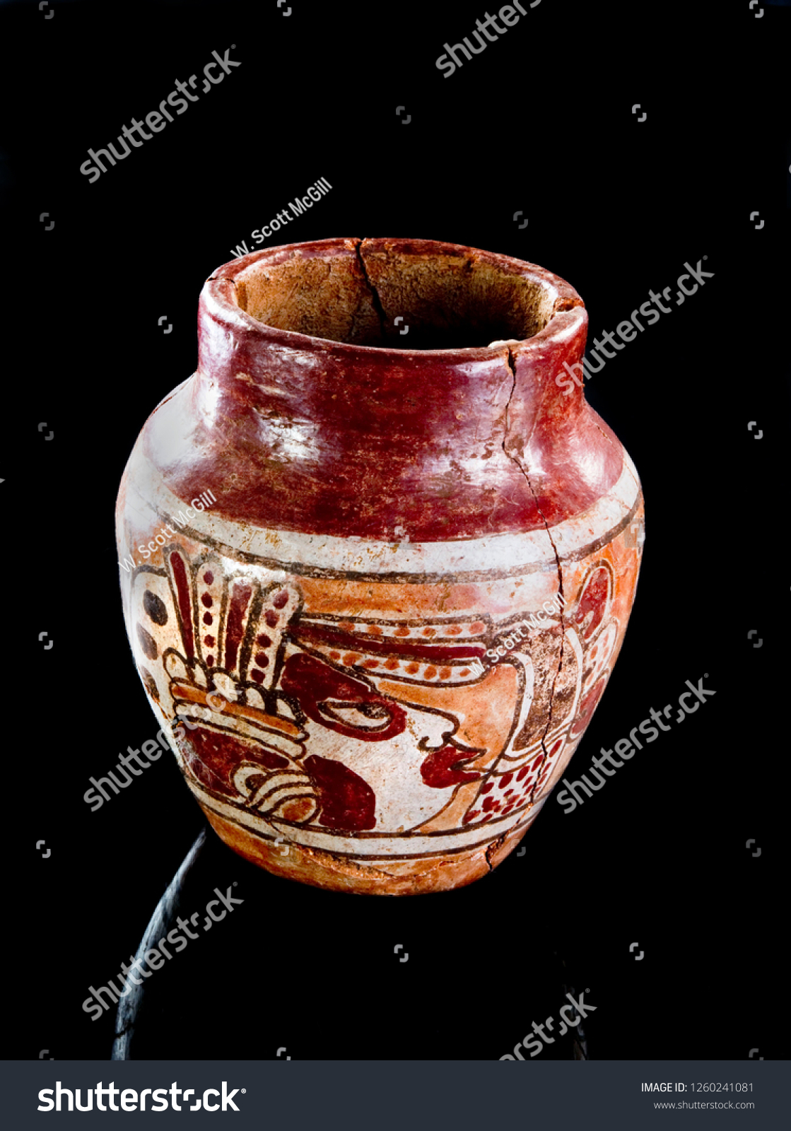 Pre Columbian Mayan Warrior Vase Made Stock Photo Edit Now