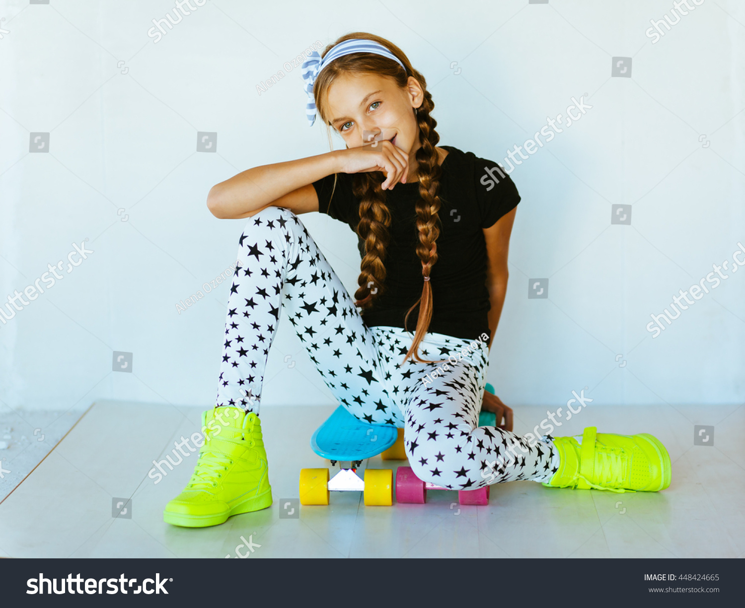 Pre Teen Girl Wearing Cool Fashion Stock Photo Edit Now