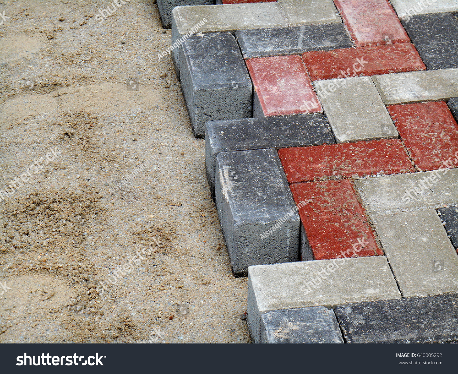 Precast Concrete Pavers Stones Used Finishes Stock Photo Edit Now 640005292