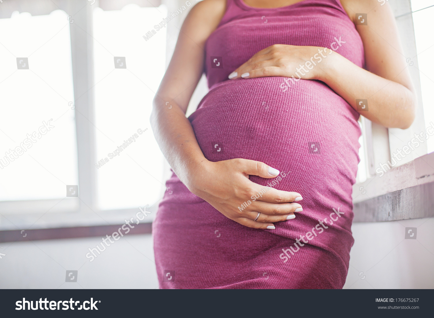 Pregnant Belly Soft Focus On Lower Stock Photo 176675267 - Shutterstock