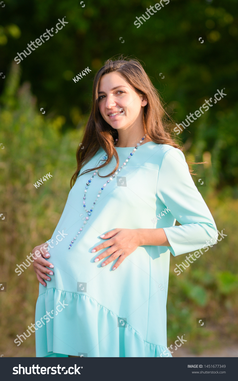 turquoise pregnancy dress