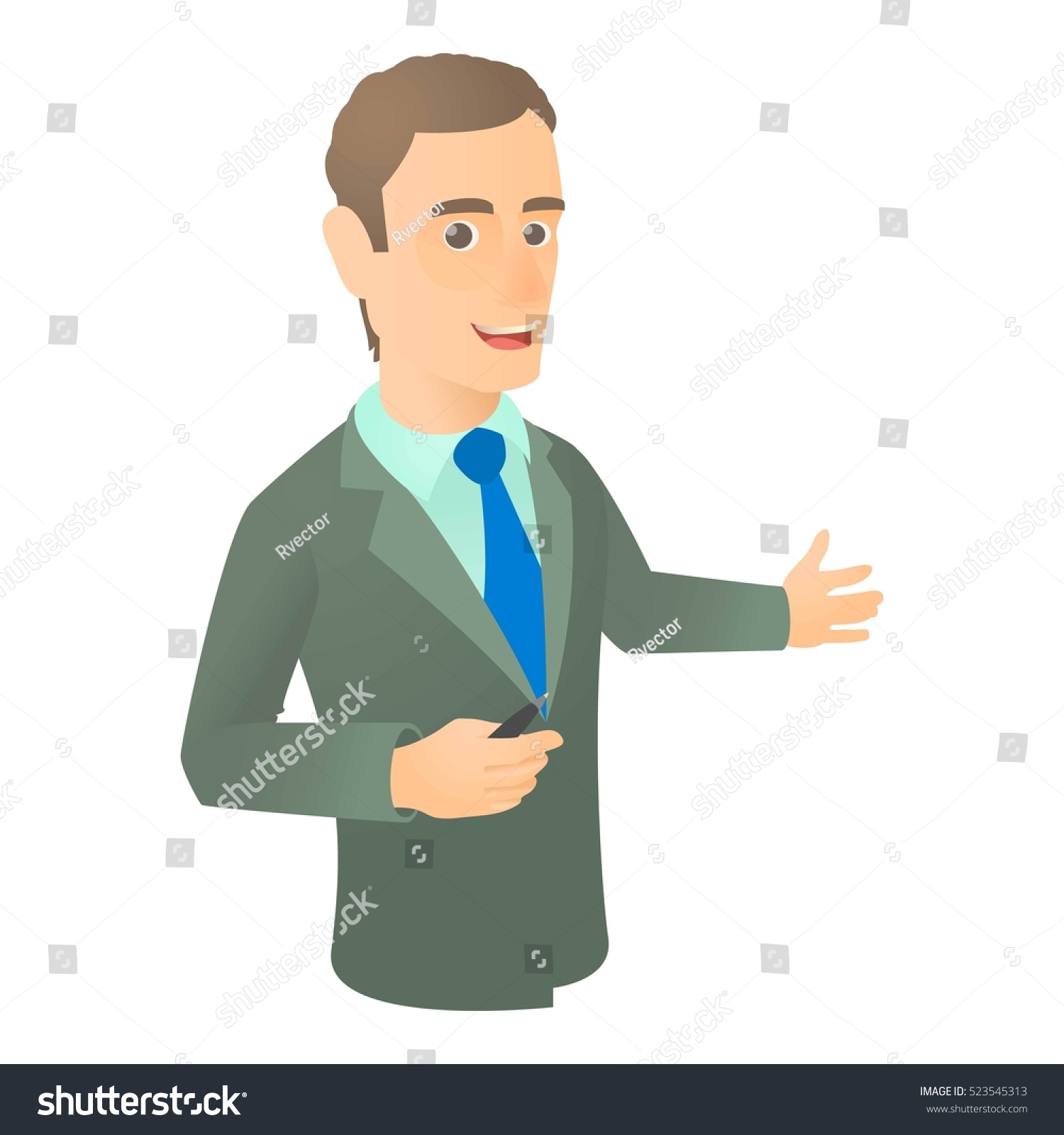 Presenter Icon Cartoon Illustration Presenter Icon Stock Illustration ...