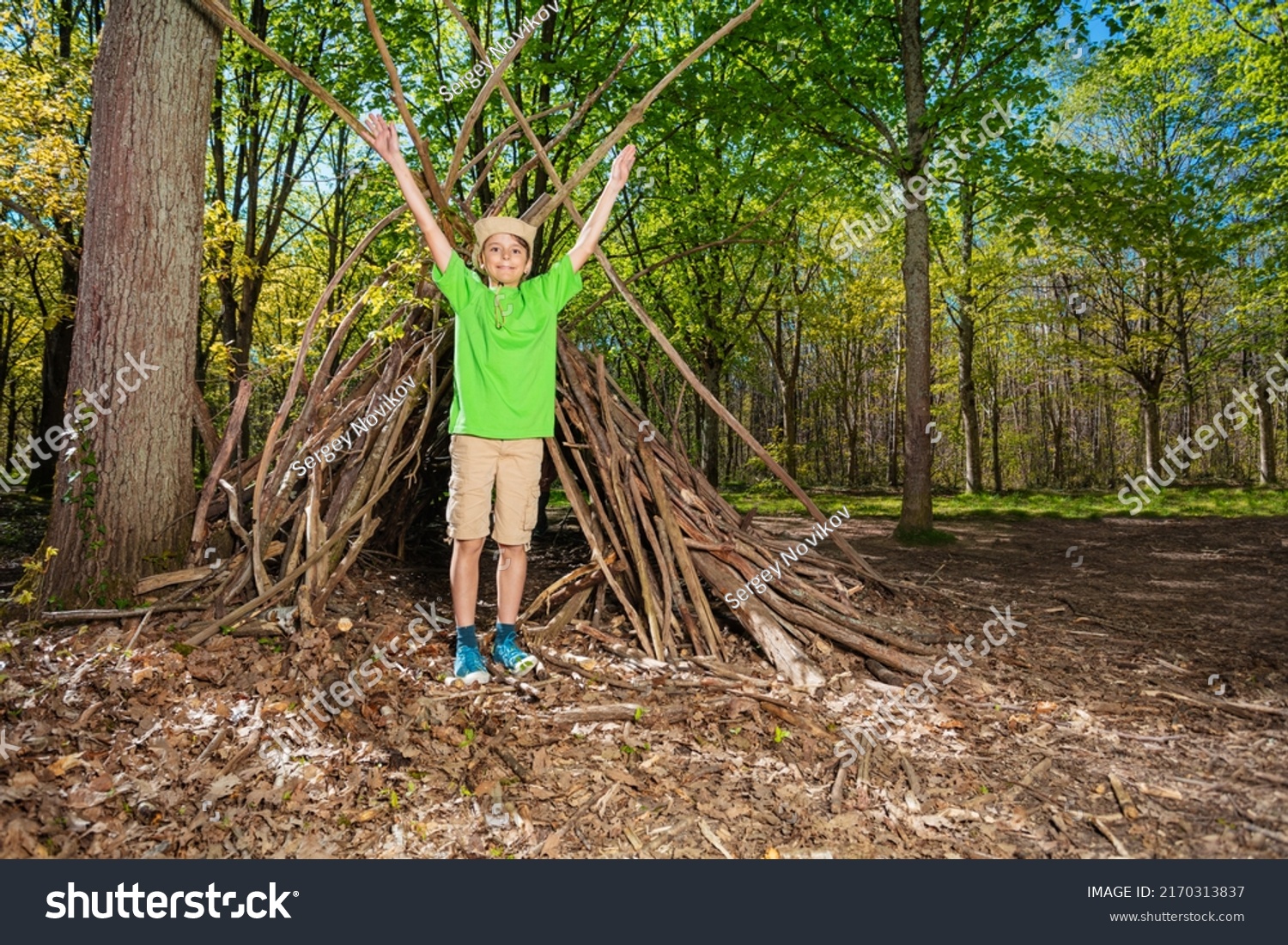 Preteen Young Boy Boyscout Hat Plain Stock Photo 2170313837 | Shutterstock