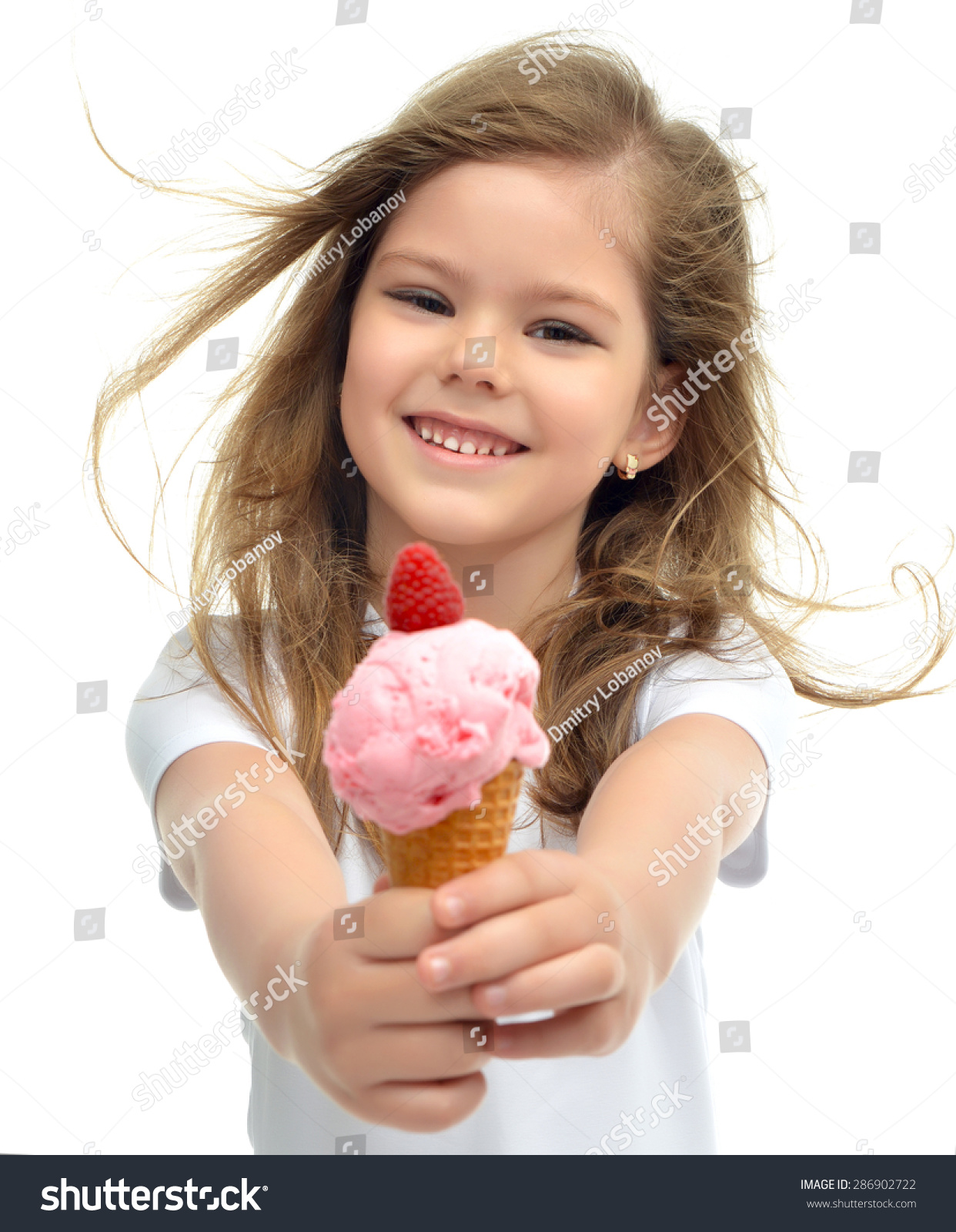 Pretty Baby Girl Kid Holding Ice Stock Photo 286902722 - Shutterstock