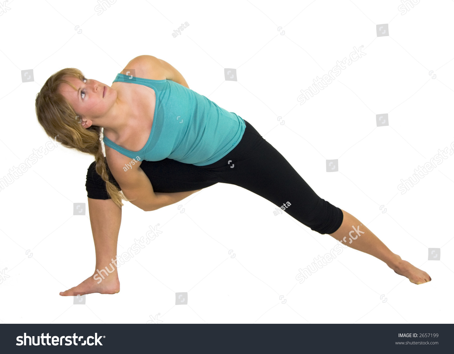 Pretty Blonde Woman Doing Yoga Relax Stock Photo Edit Now