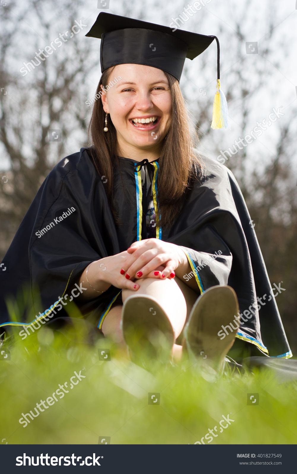 Pretty Clever College University Student Girl Stock Photo 401827549 ...