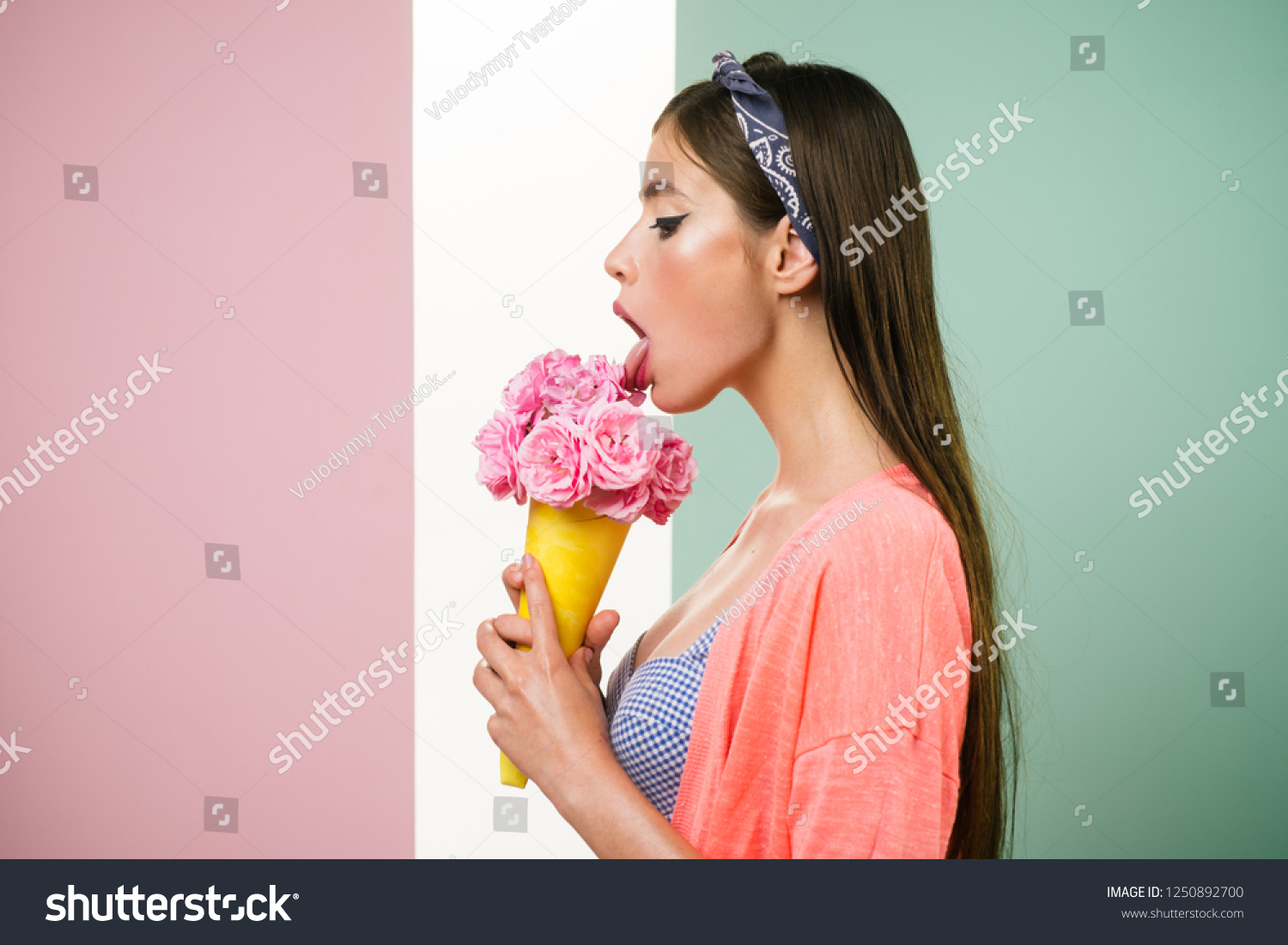 Pretty Girl Vintage Style Pinup Girl Stock Photo Edit Now 1250892700