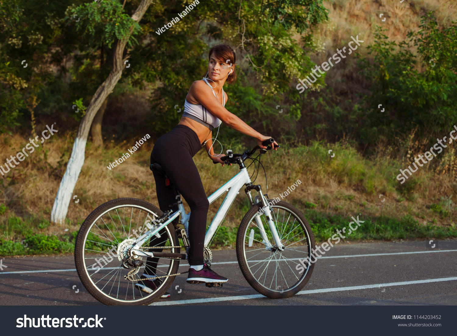 pretty girl on bike