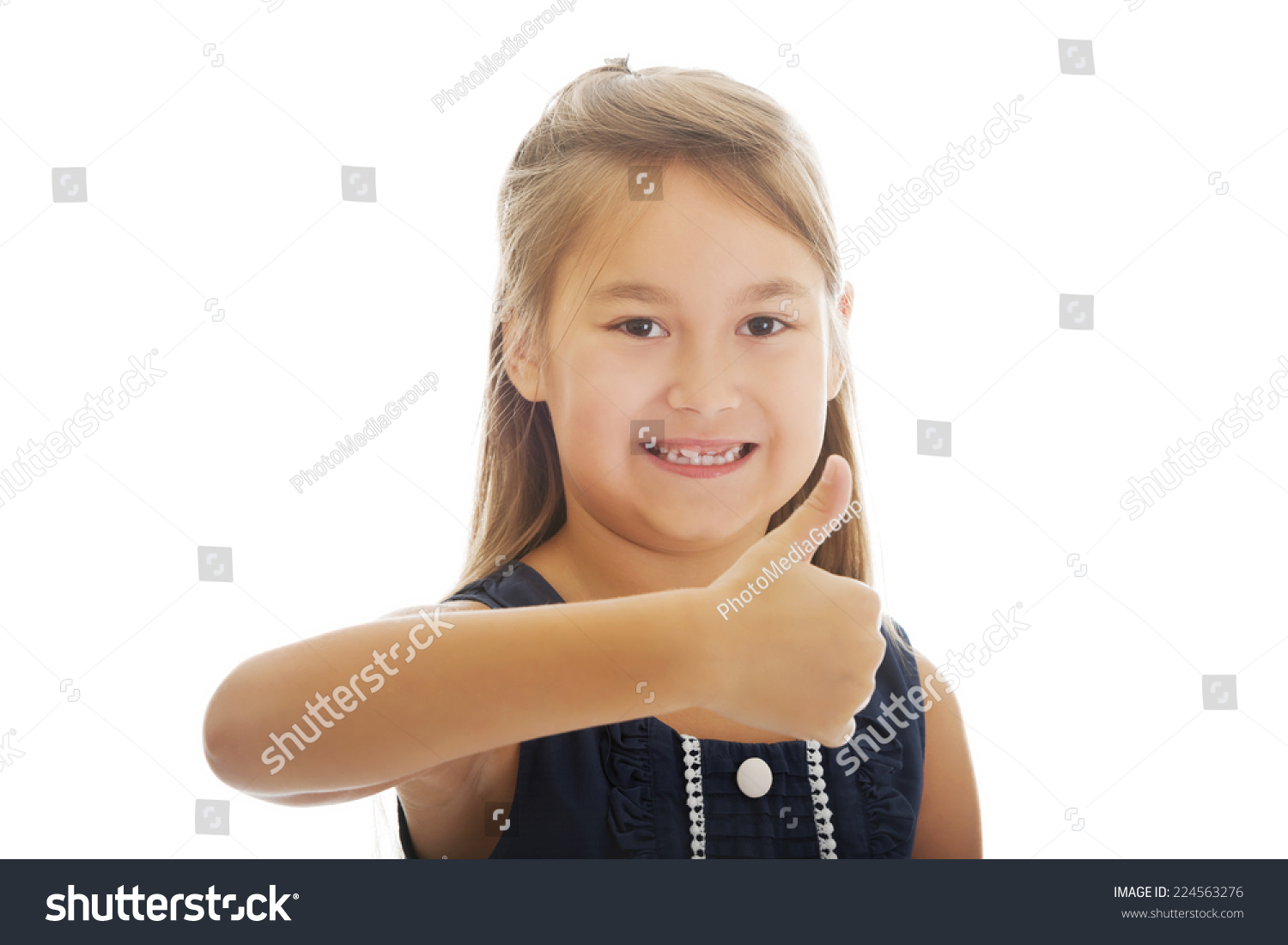 Pretty Little Girl Thumbs Stock Photo 224563276 | Shutterstock