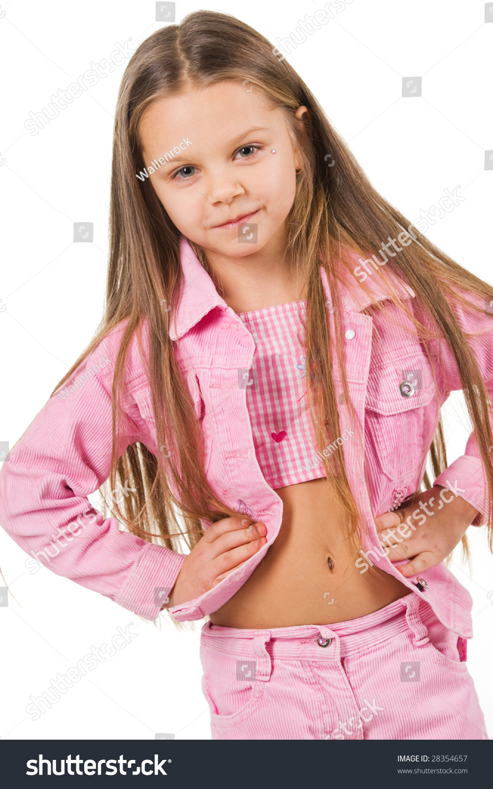 Pretty Little Girl Long Hair Stock Photo Edit Now 28354657