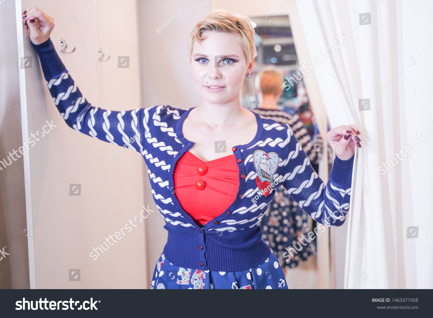 Pretty Plus Size Short Hair Girl Stock Photo Edit Now 1463371958