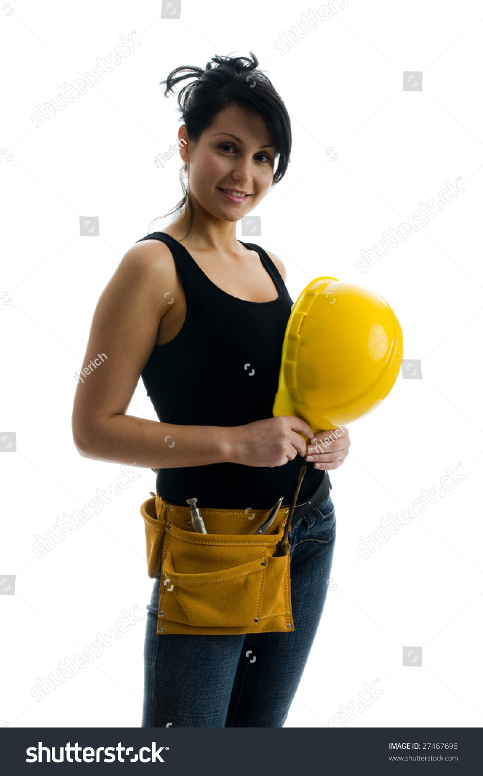 Pretty Sexy Young Woman Construction Worker Foto Stok 27467698 Shutterstock 5217