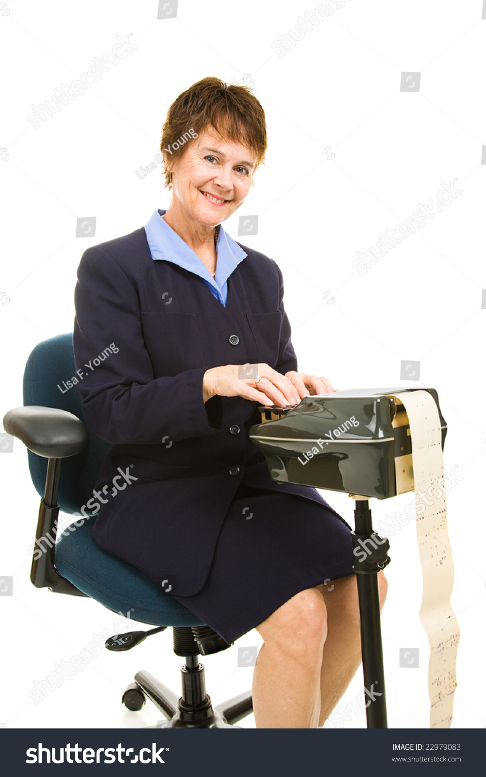 Pretty Smiling Court Reporter Stenography Machine Stock Photo 22979083 ...