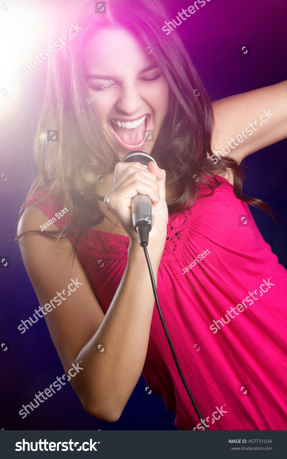 Teen sings and strips for us 9