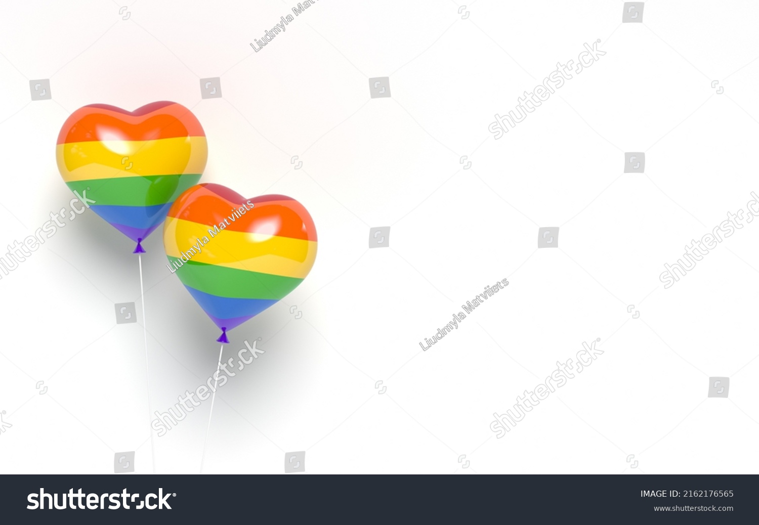 Pride Lgbt 3d Glossy Heart Balloons Stock Illustration 2162176565 Shutterstock 1063