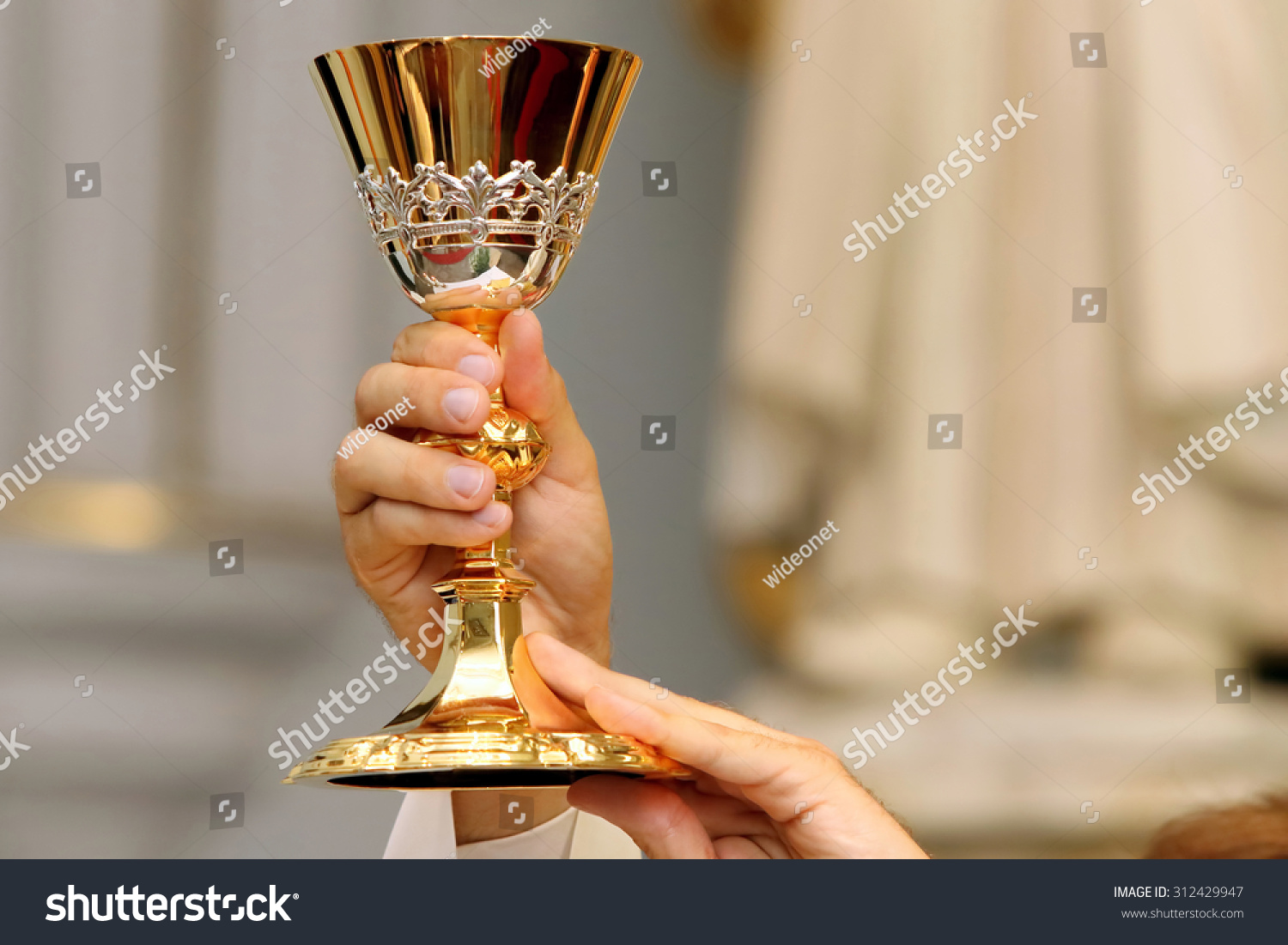 Priest Celebrate A Mass At The Church Stock Photo 312429947 : Shutterstock