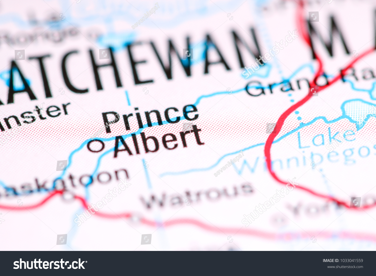 Prince Albert Canada Map Prince Albert Canada On Map Stock Photo 1033041559 | Shutterstock