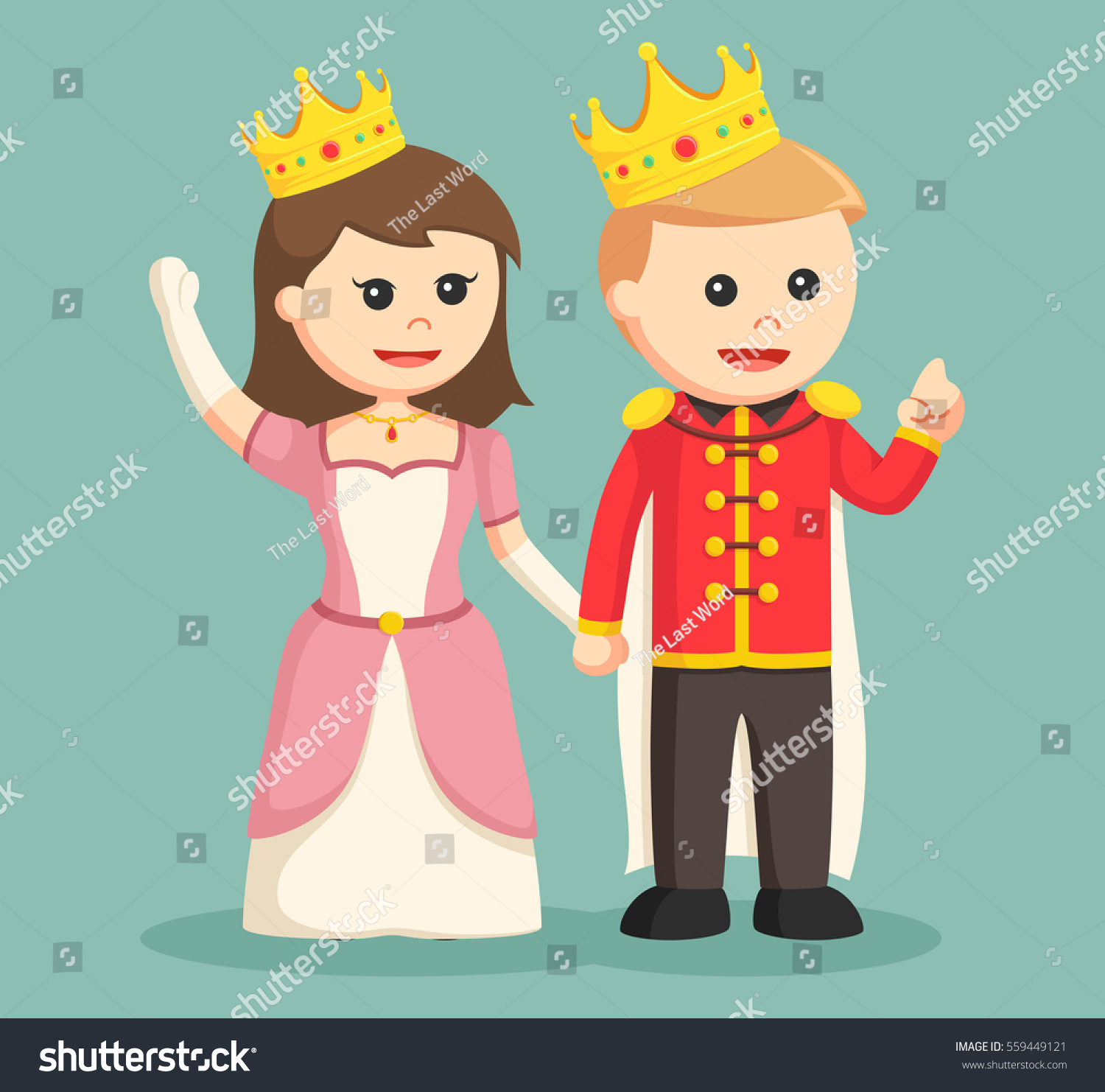 Prince Princess Holding Hand Stock Illustration 559449121 - Shutterstock