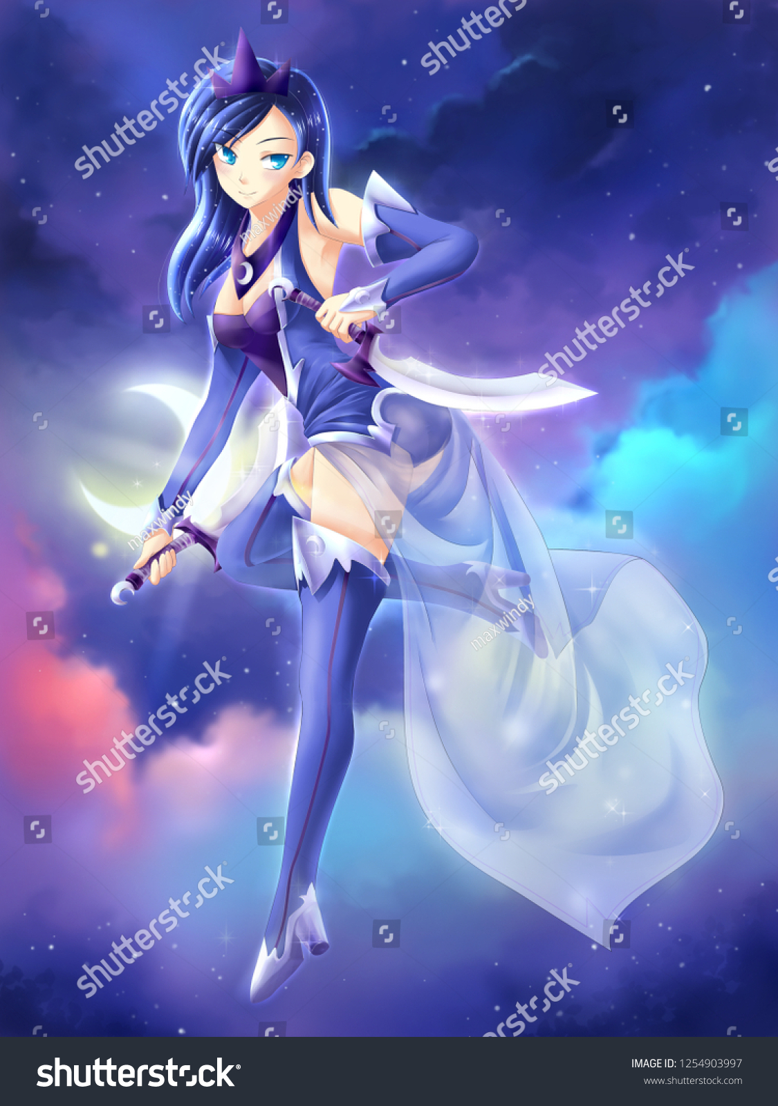 Princess Luna My Little Pony Series Stock Illustration