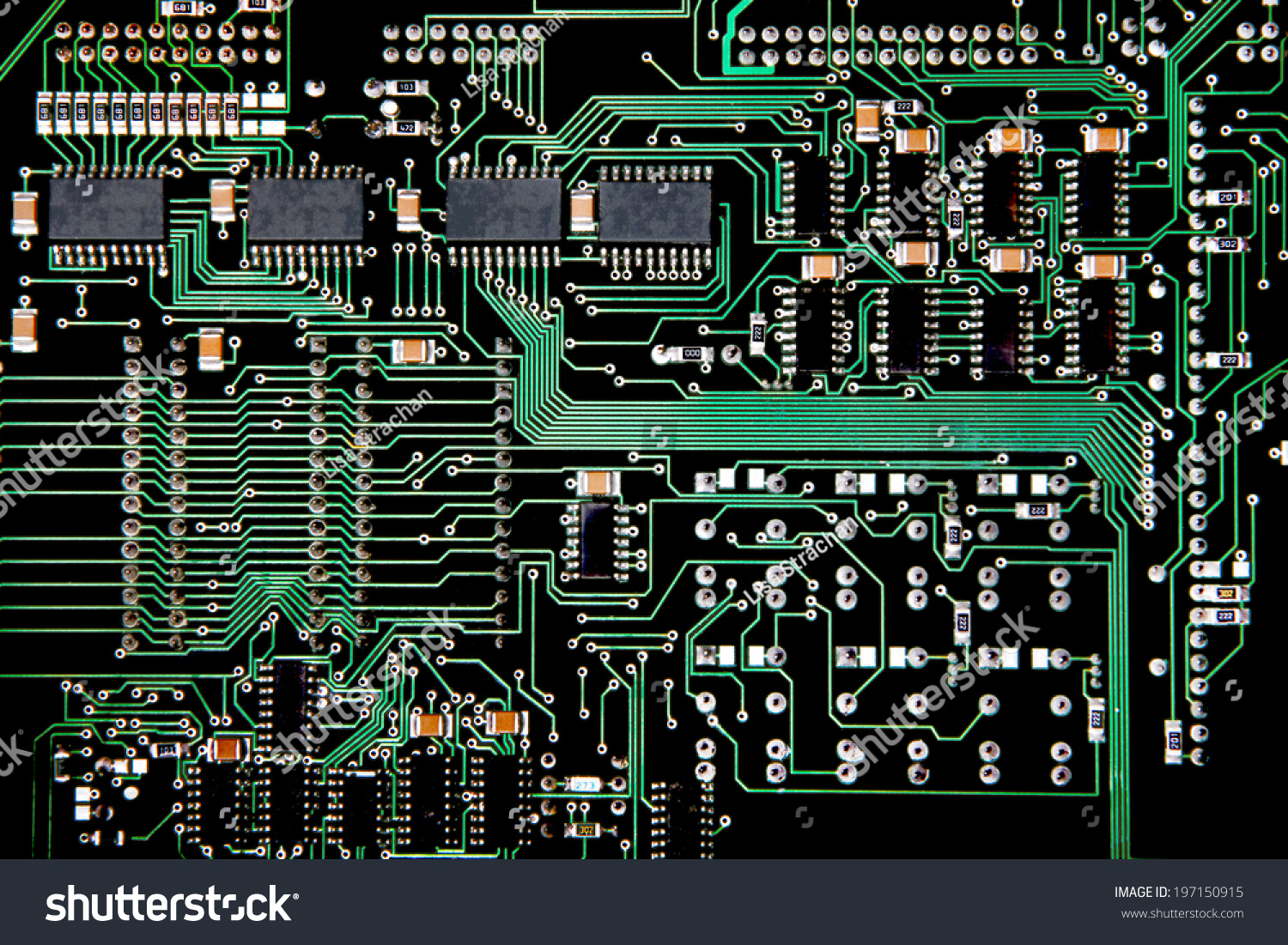 printed circuit board computer black green stock photo edit now