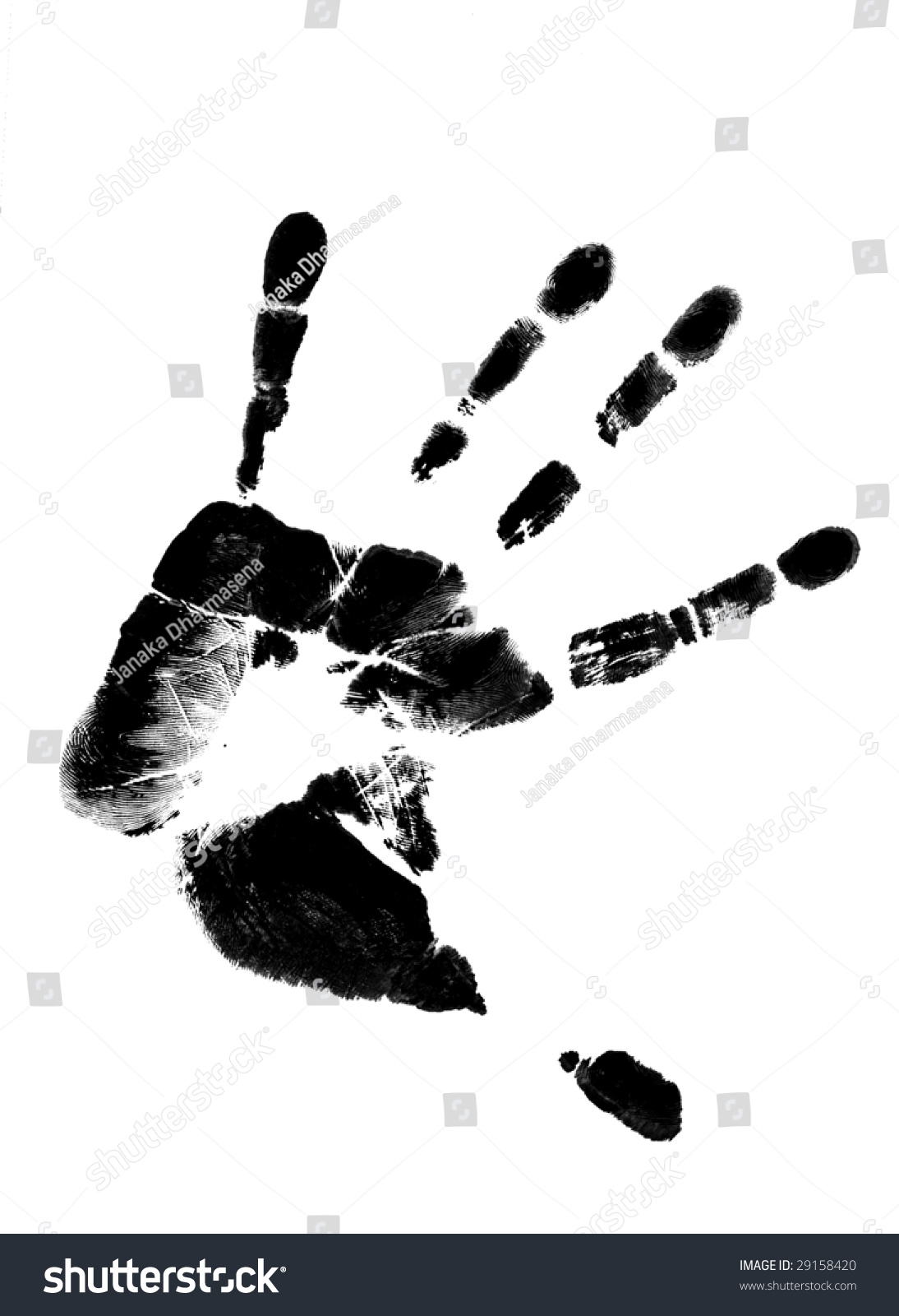 printout human hand unique detail stock illustration 29158420